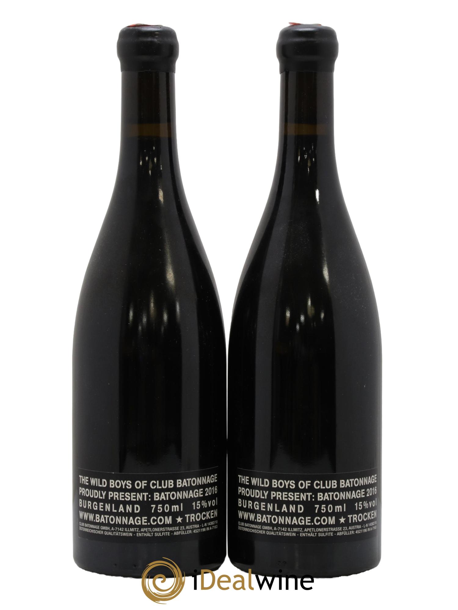 Autriche Burgenland Trocken Batonnage The Wild Boys of Batonnage 2016 - Lot of 2 bottles - 1