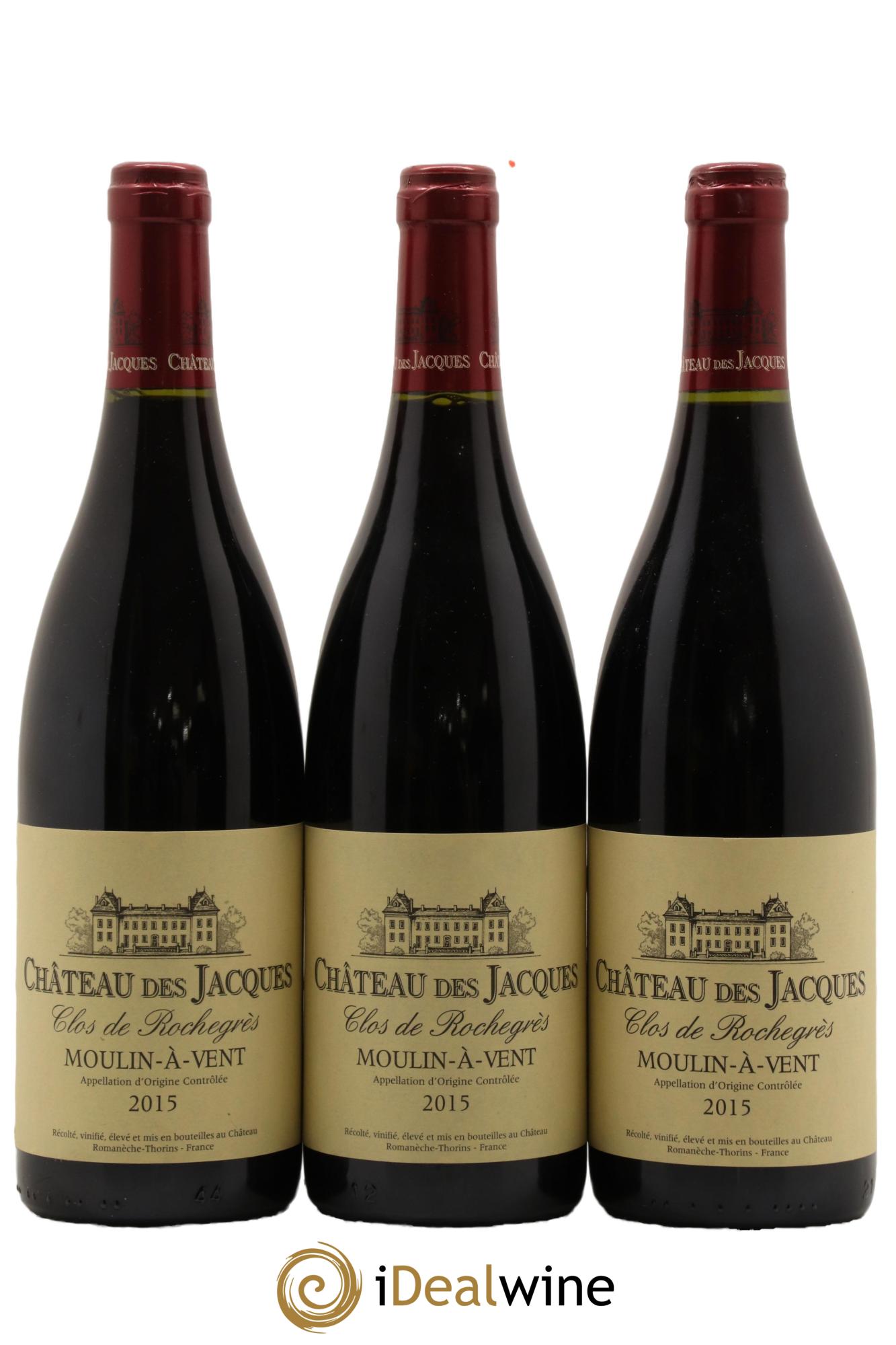 Moulin à Vent Rochegrès Château des Jacques 2015 - Lot de 3 bouteilles - 0