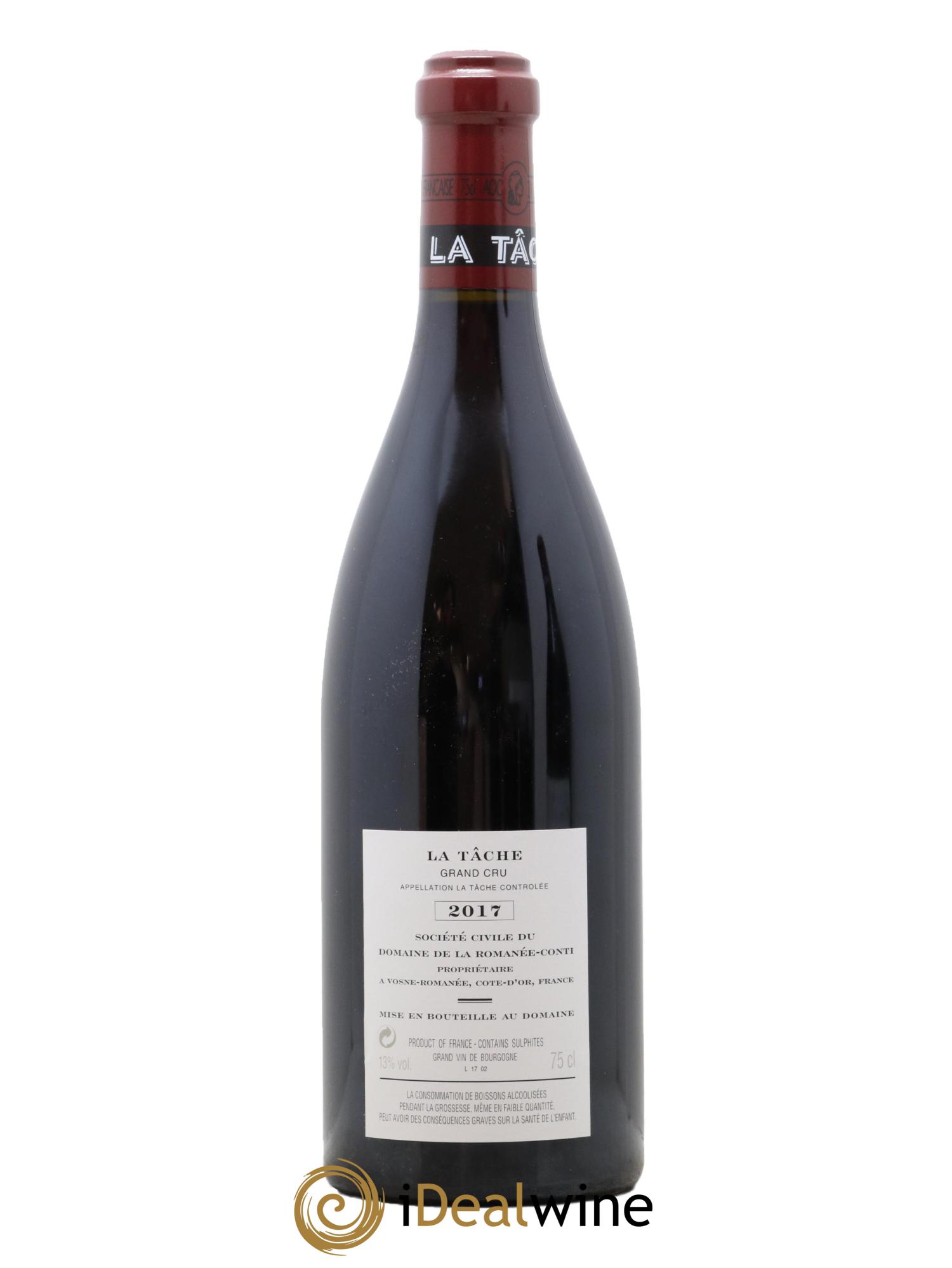 La Tâche Grand Cru Domaine de la Romanée-Conti  2017 - Lot of 1 bottle - 1