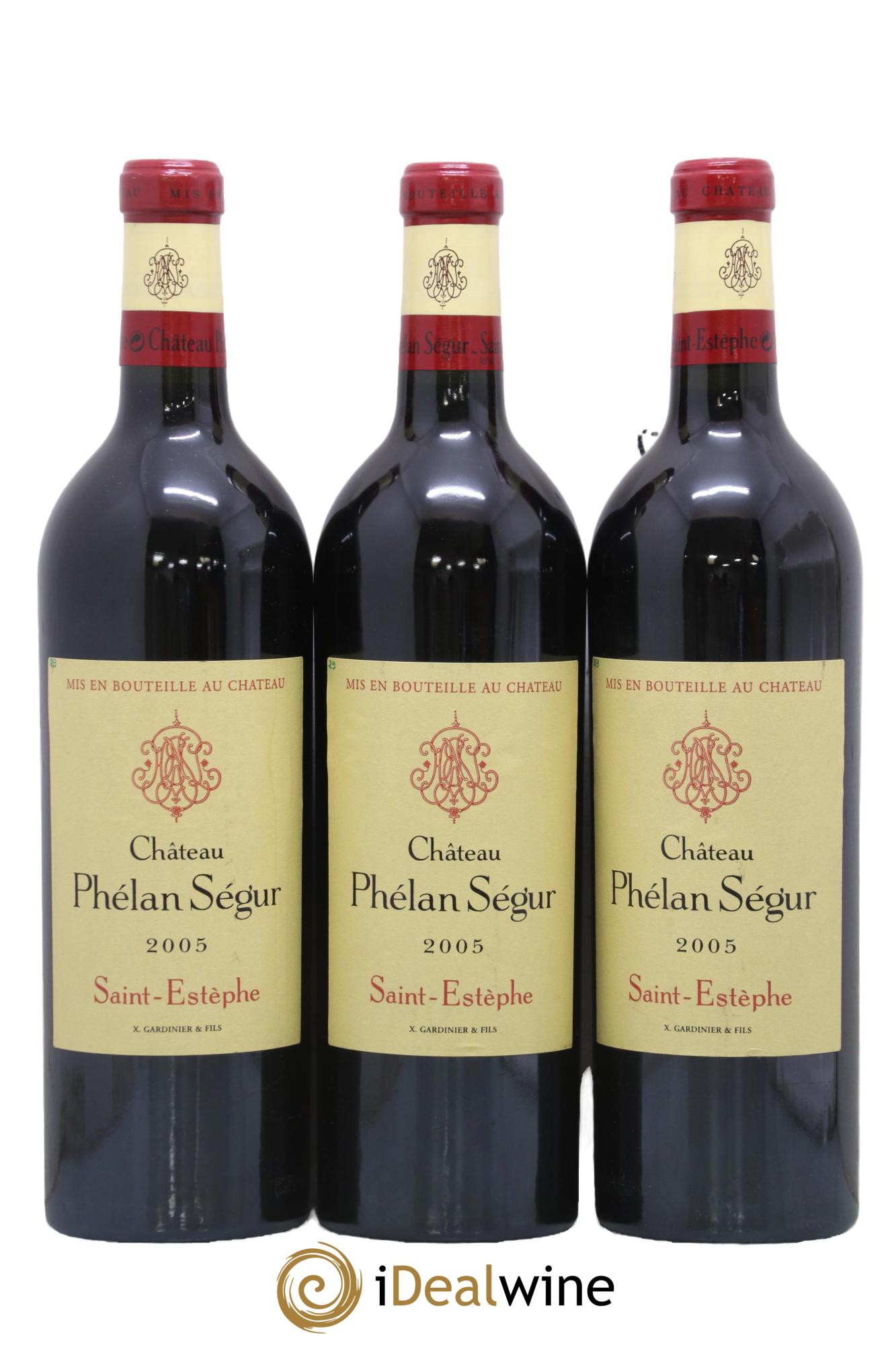 Château Phélan Ségur 2005 - Lot de 3 bouteilles - 0