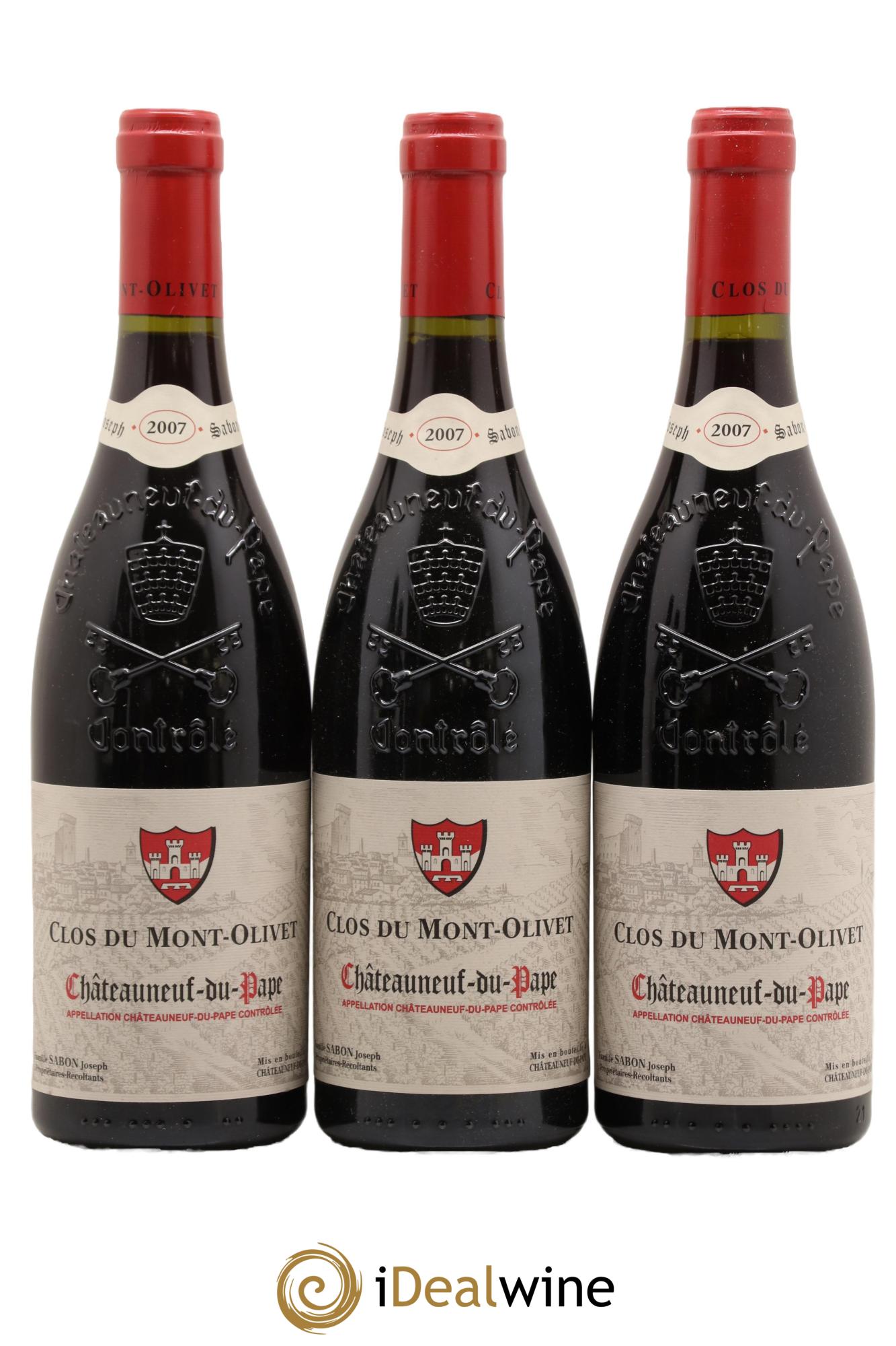 Châteauneuf-du-Pape Clos du Mont-Olivet 2007 - Lot de 3 bouteilles - 0