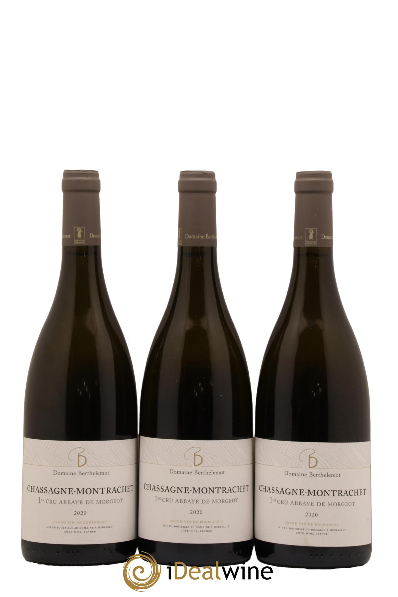 Chassagne-Montrachet 1er Cru Abbaye de Morgeot Berthelemot 2020 - Lot de 3 bouteilles - 0