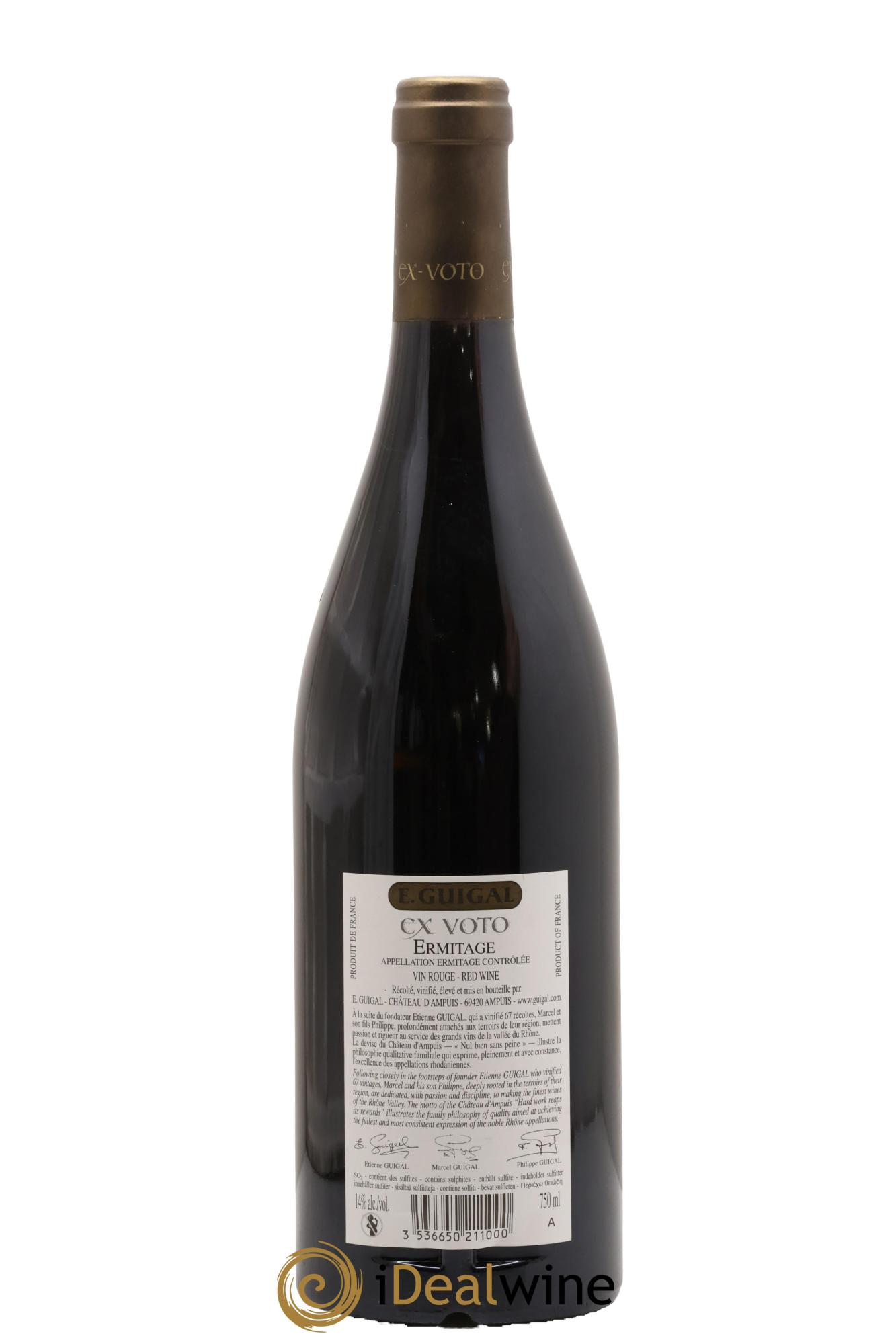 Ermitage Ex Voto Guigal 2015 - Lot de 1 bouteille - 1