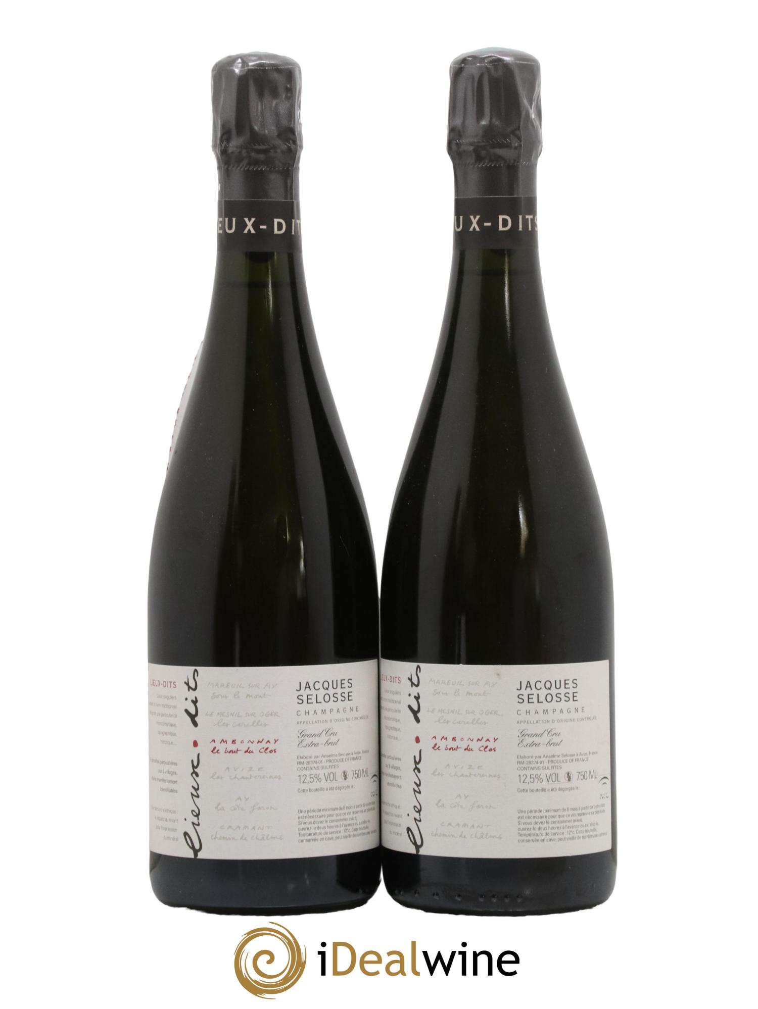 Ambonnay Le Bout du Clos Grand Cru Extra-Brut Jacques Selosse - Lot de 2 bouteilles - 0