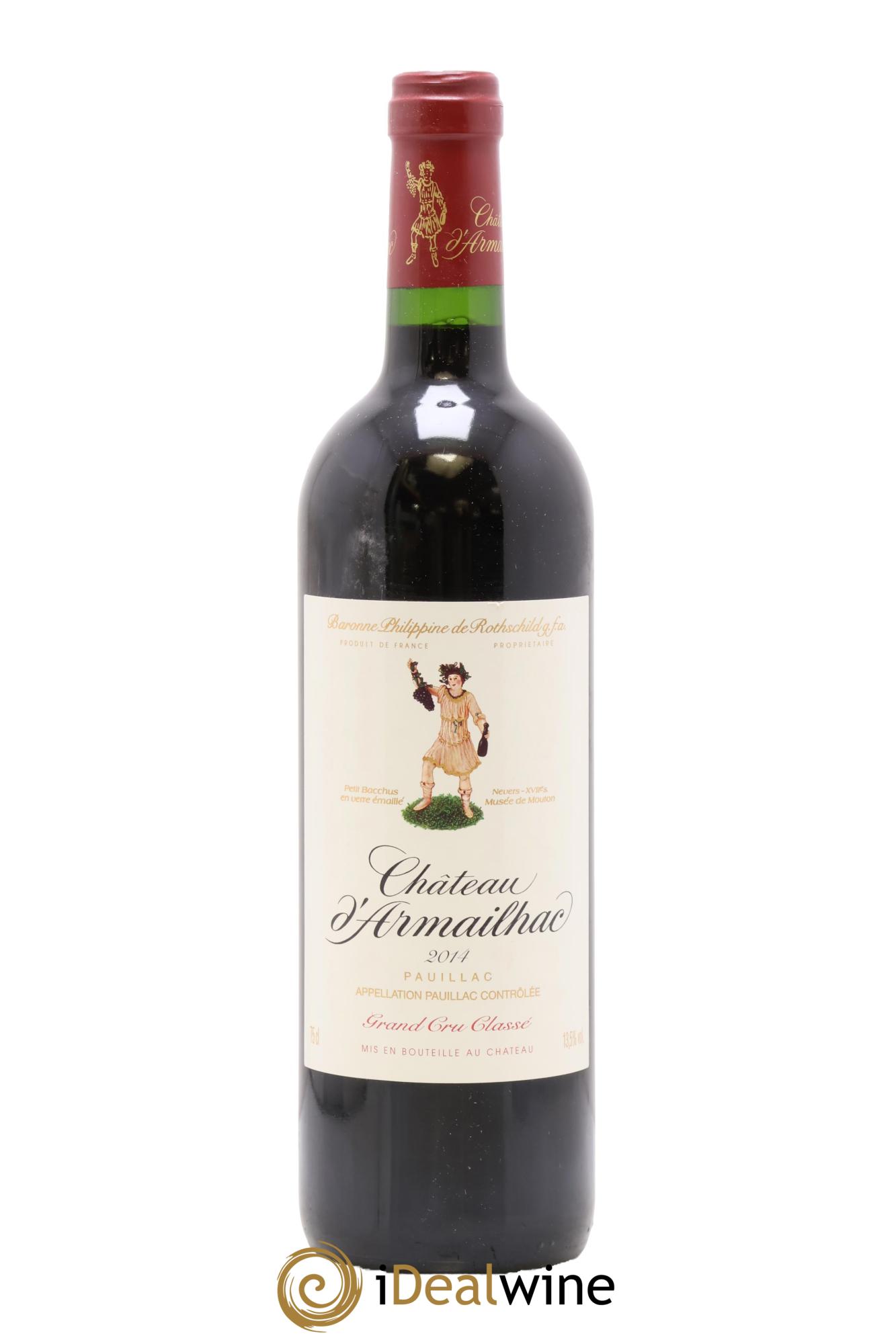 Château d' Armailhac - Mouton Baron(ne) Philippe 5ème Grand Cru Classé 2014 - Lote de 1 botella - 0