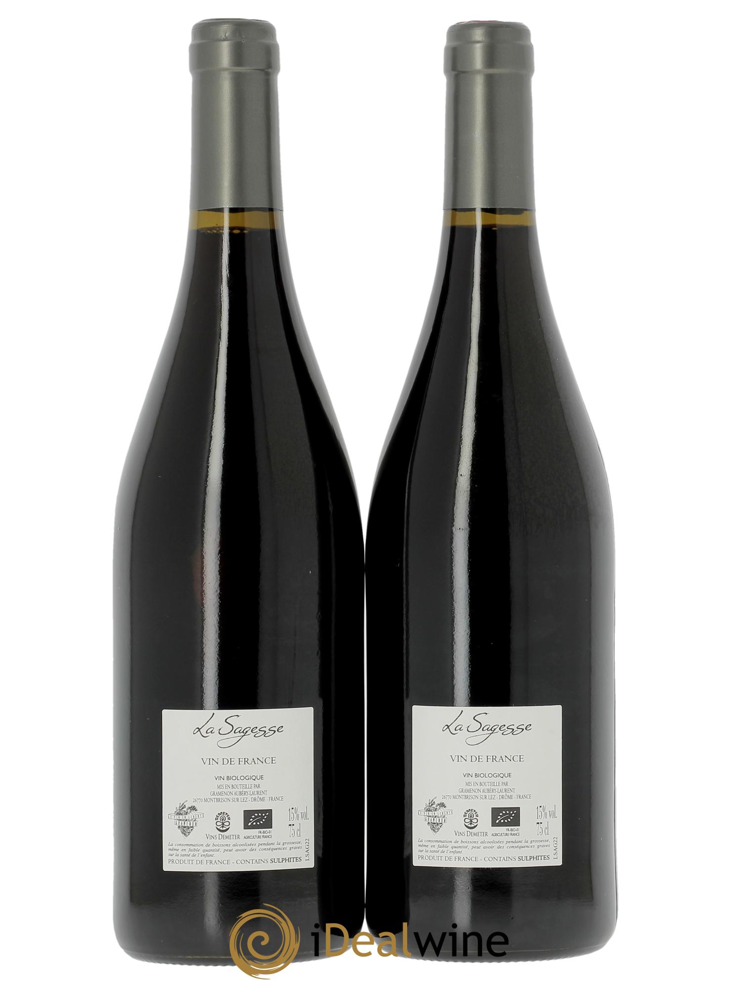 Côtes-du-Rhône La Sagesse Gramenon (Domaine) 2022 - Lot of 2 bottles - 1