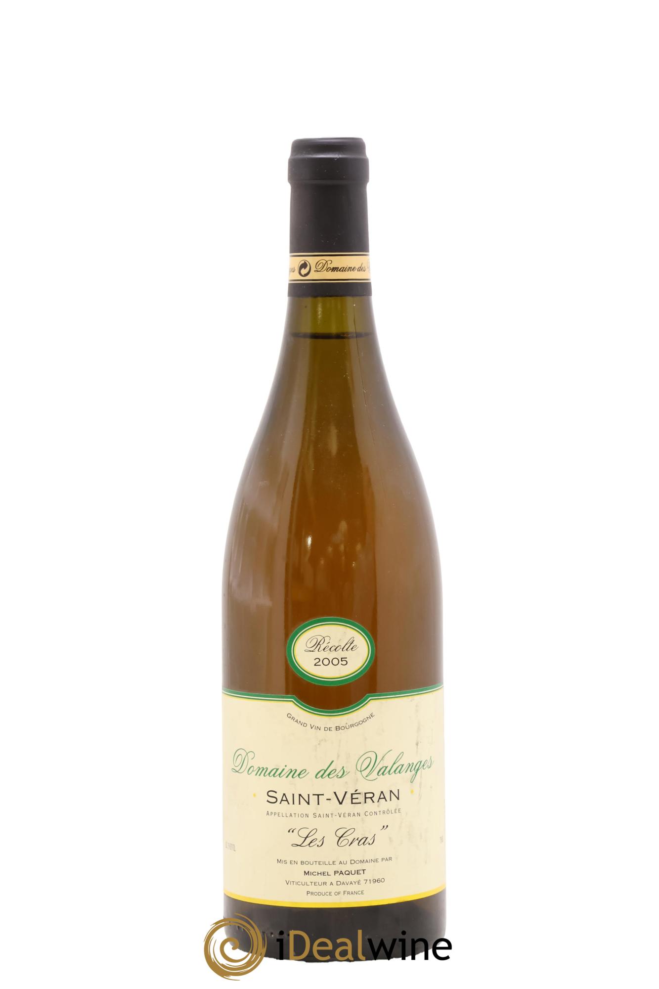 Saint-Véran Les Valanges Les Cras Michel Paquet 2005 - Lot de 1 bouteille - 0