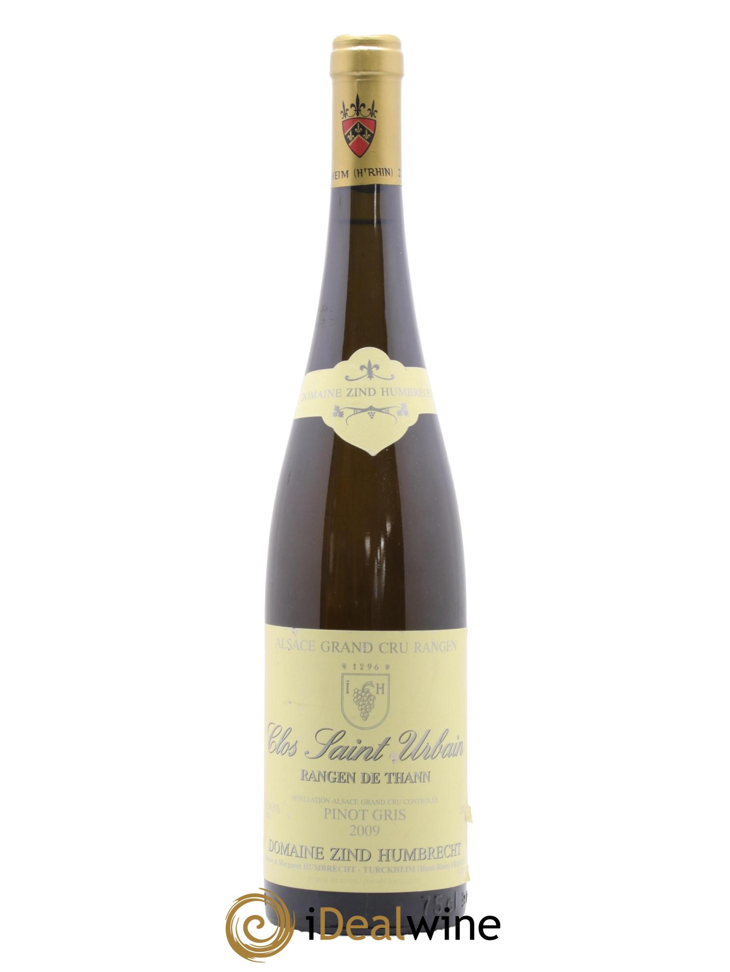 Alsace Pinot Gris Grand Cru Rangen de Thann Clos Saint-Urbain Zind-Humbrecht (Domaine) 2009 - Lot de 1 bouteille - 0