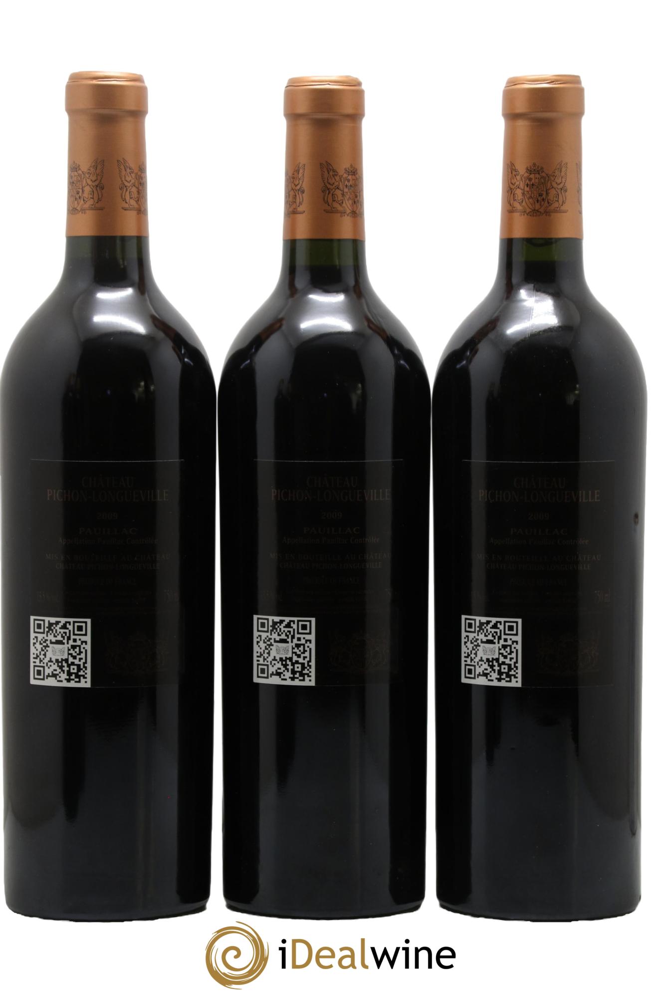 Pichon Longueville Baron 2ème Grand Cru Classé 2009 - Lot of 3 bottles - 1