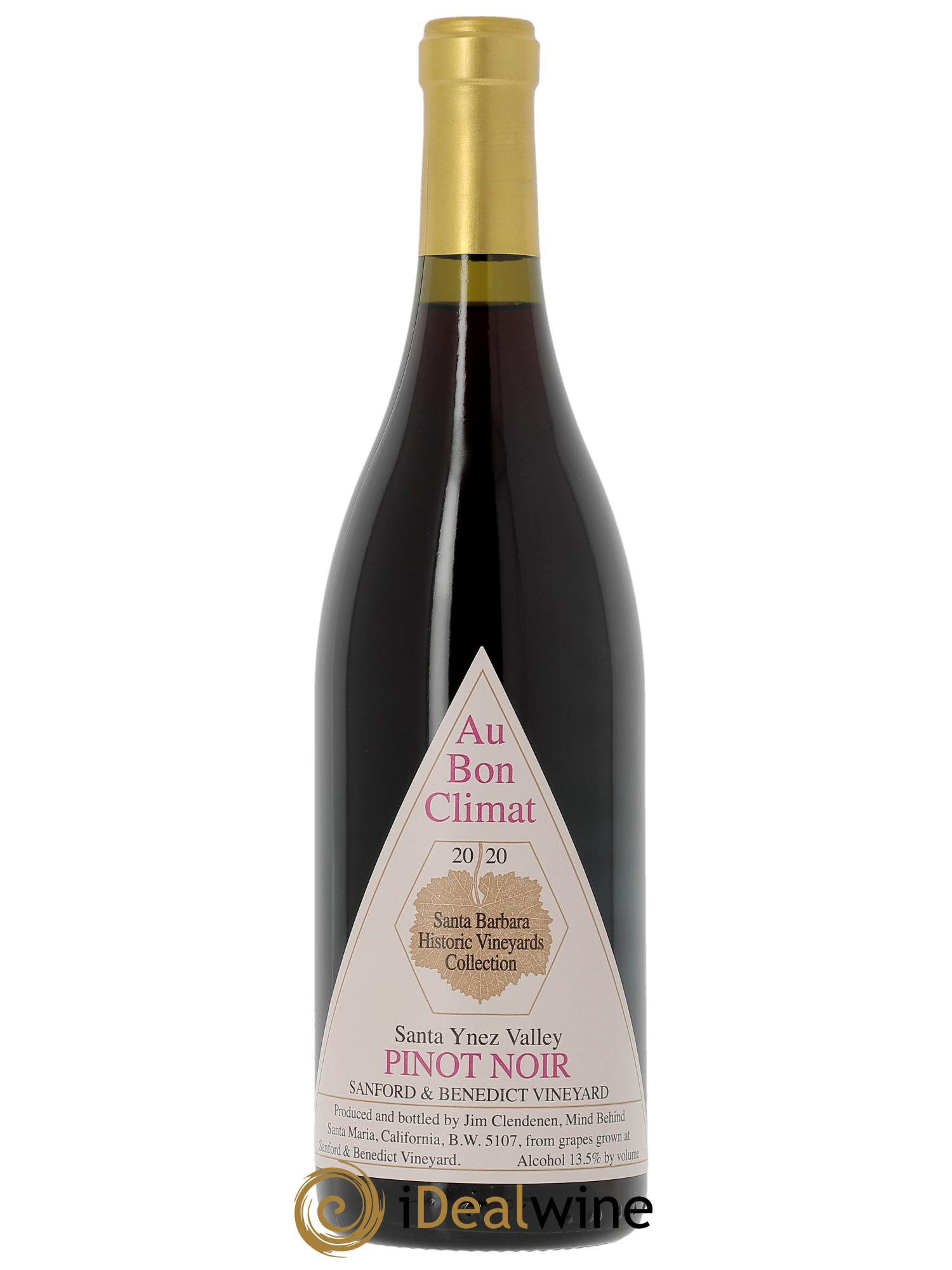 Santa Ynez Valley Pinot Noir Sanford & Benedict Vineyard Au Bon Climat  2020 - Lot de 1 bouteille - 0
