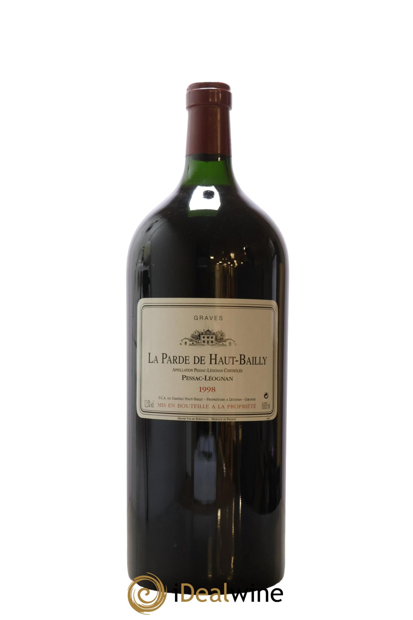 Haut Bailly II (Anciennement La Parde de Haut-Bailly) Second Vin 1998 - Lot de 1 impériale - 0
