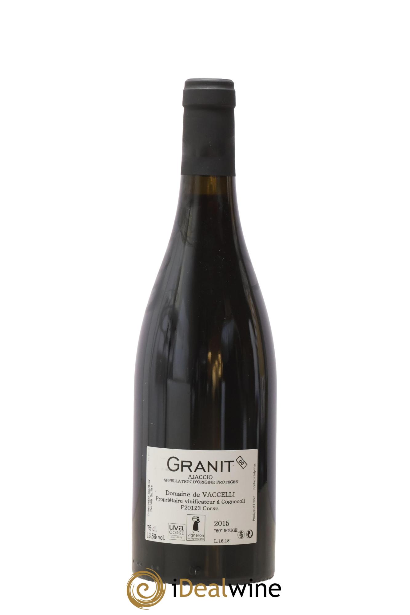 Ajaccio Granit 60 Vaccelli 2015 - Lot de 1 bouteille - 1