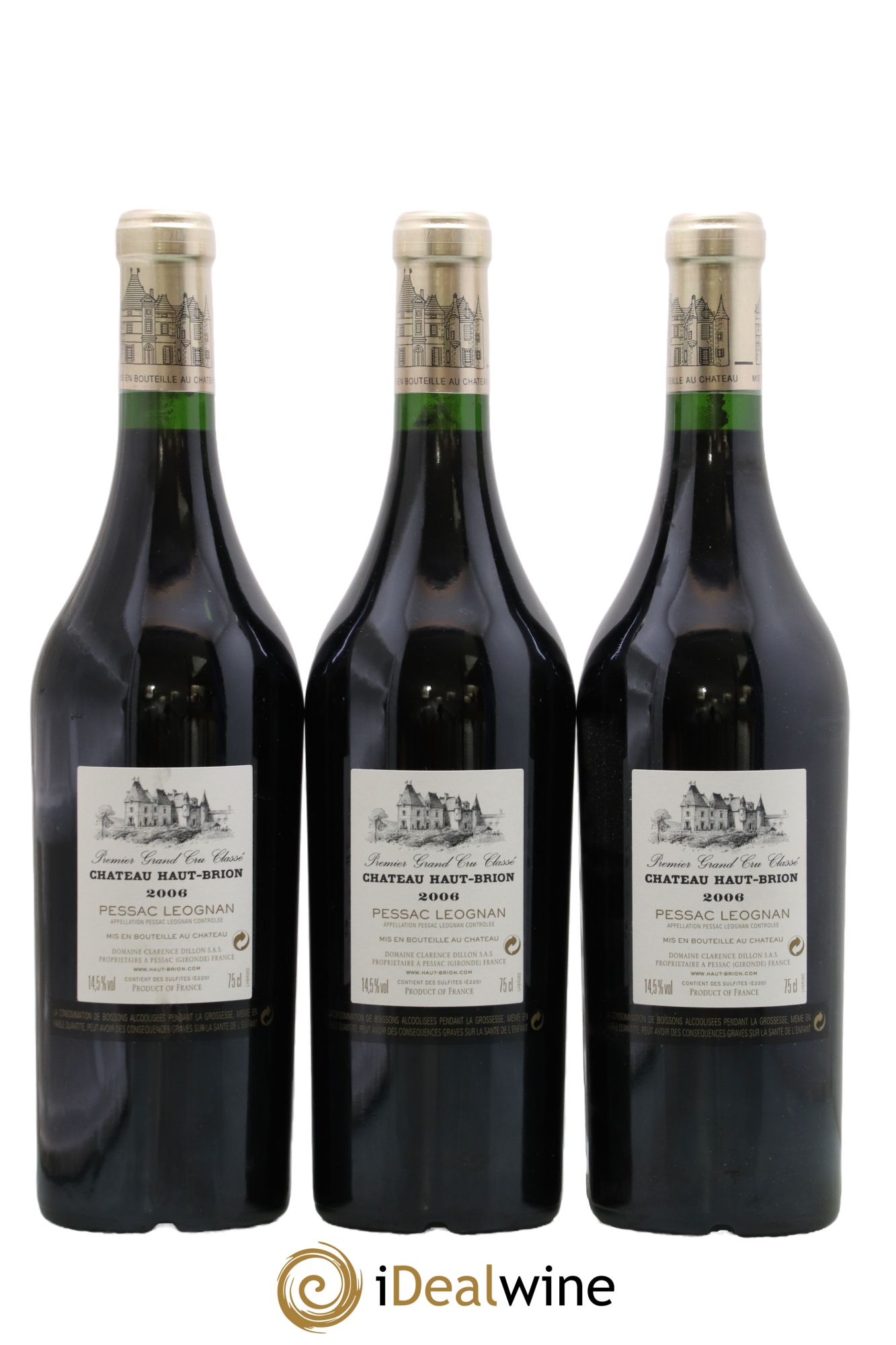 Château Haut Brion 1er Grand Cru Classé 2006 - Lot de 3 bouteilles - 1