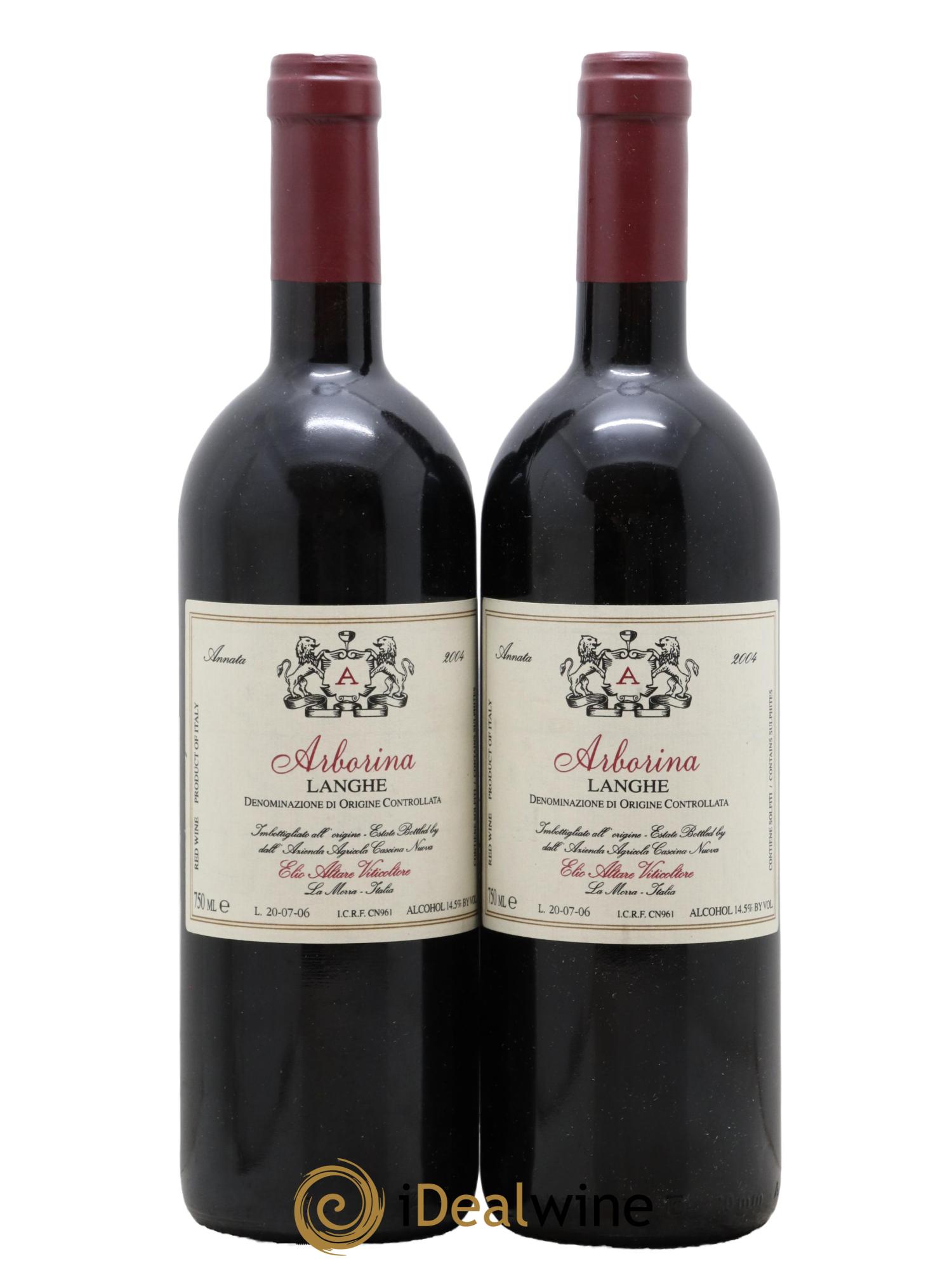 Langhe DOC Arborina Elio Altare 2004 - Lot de 2 bouteilles - 0