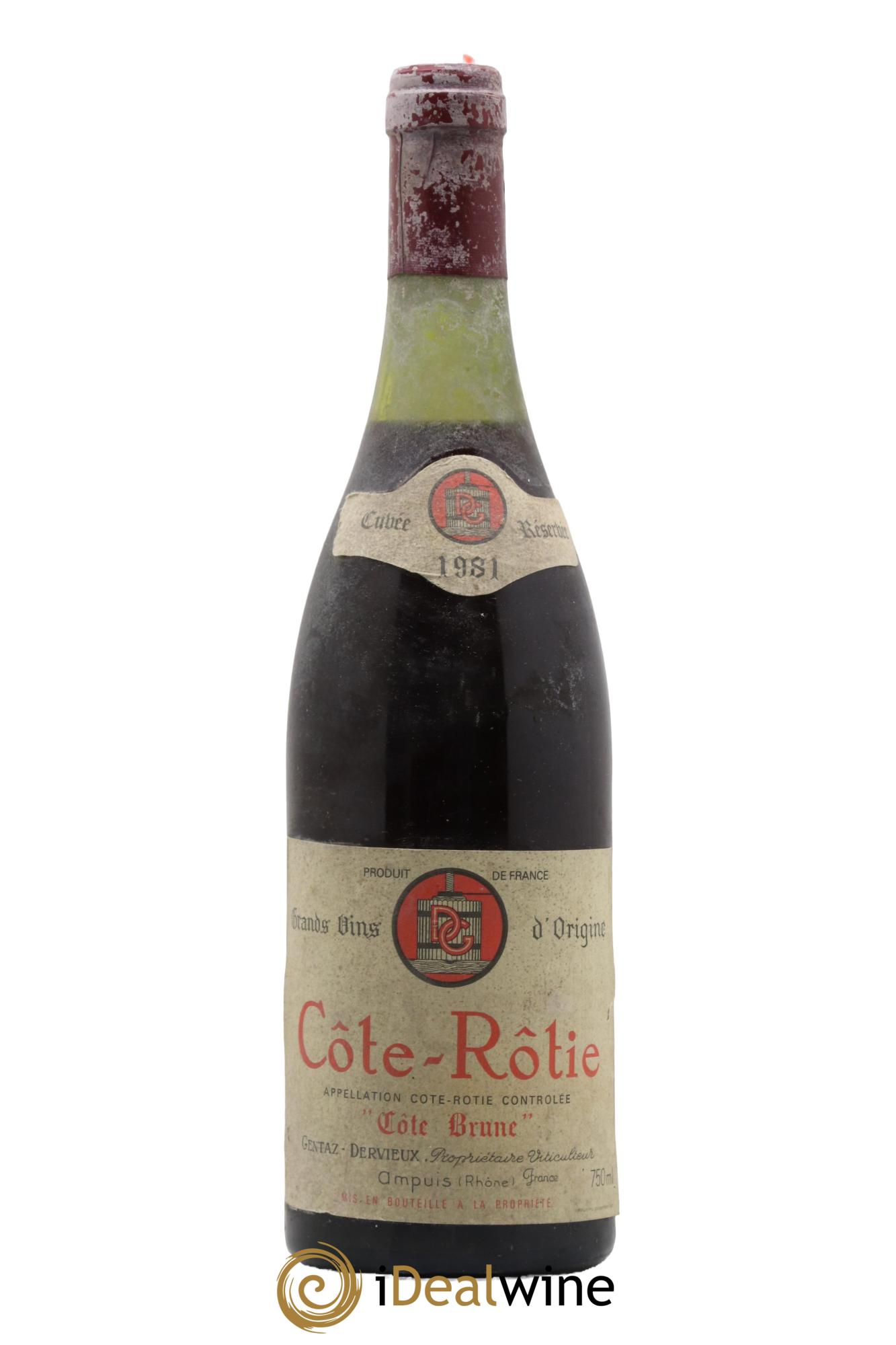 Côte-Rôtie Côte Brune Marius Gentaz-Dervieux 1981 - Lot de 1 bouteille - 0