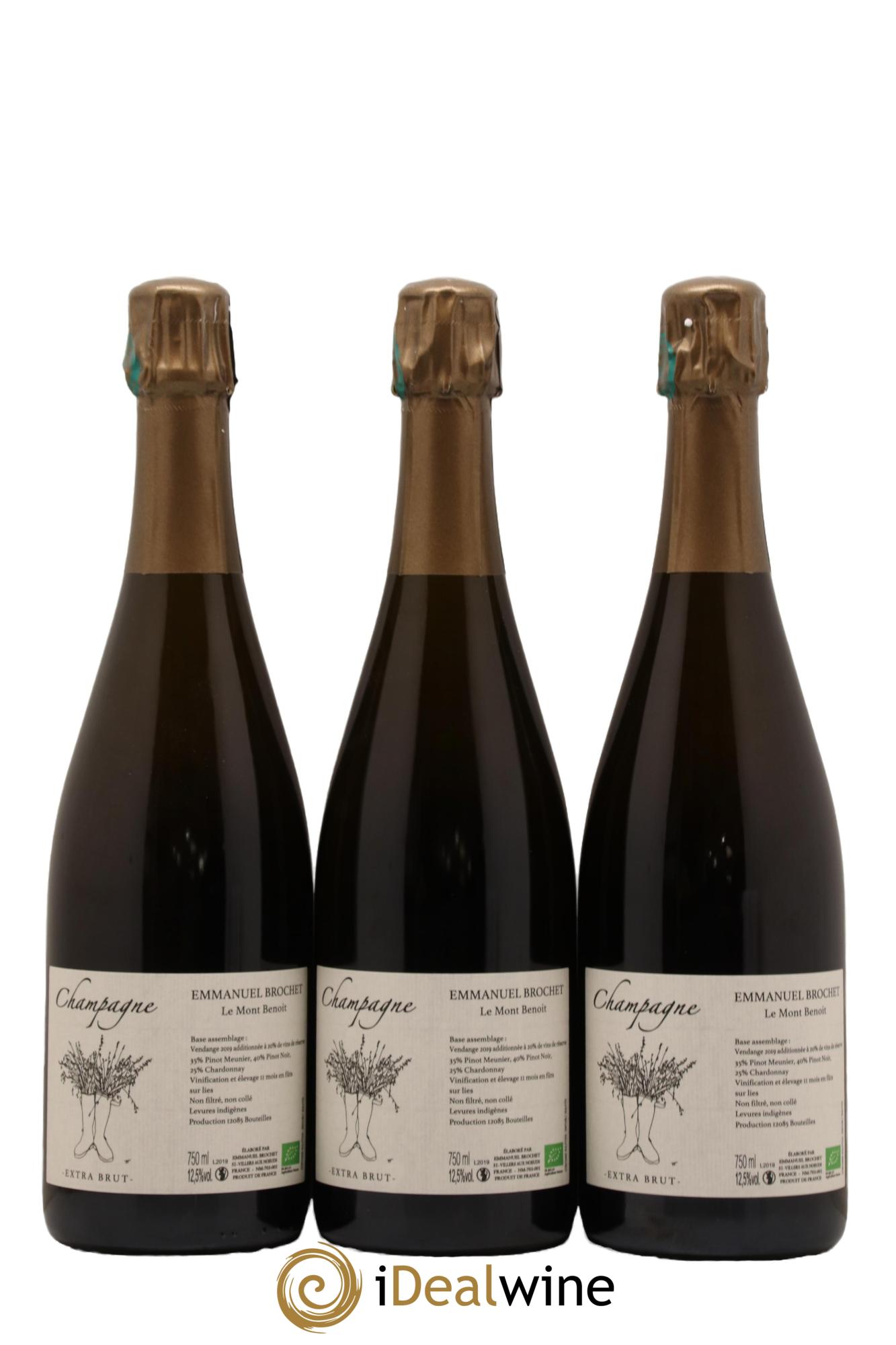 Le Mont Benoit Extra-Brut Emmanuel Brochet - Lot de 3 bouteilles - 0