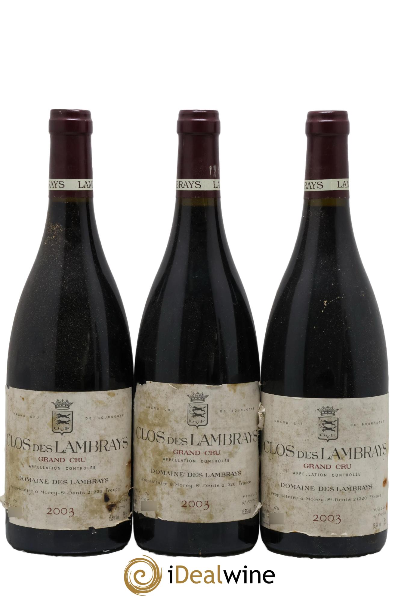 Clos des Lambrays Grand Cru Domaine des Lambrays 2003 - Posten von 3 Flaschen - 0