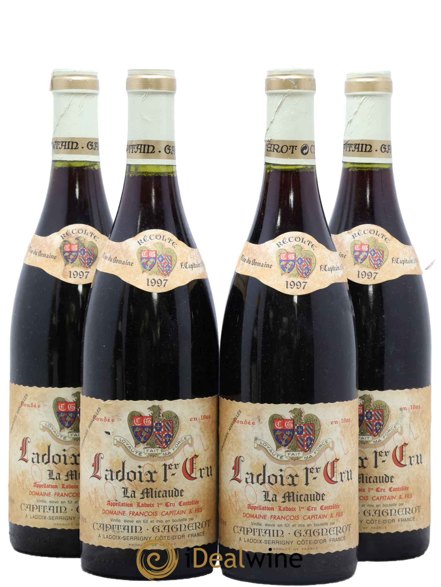 Ladoix 1er Cru La Miraude Capitain-Gagnerot 1997 - Lot de 4 bouteilles - 0