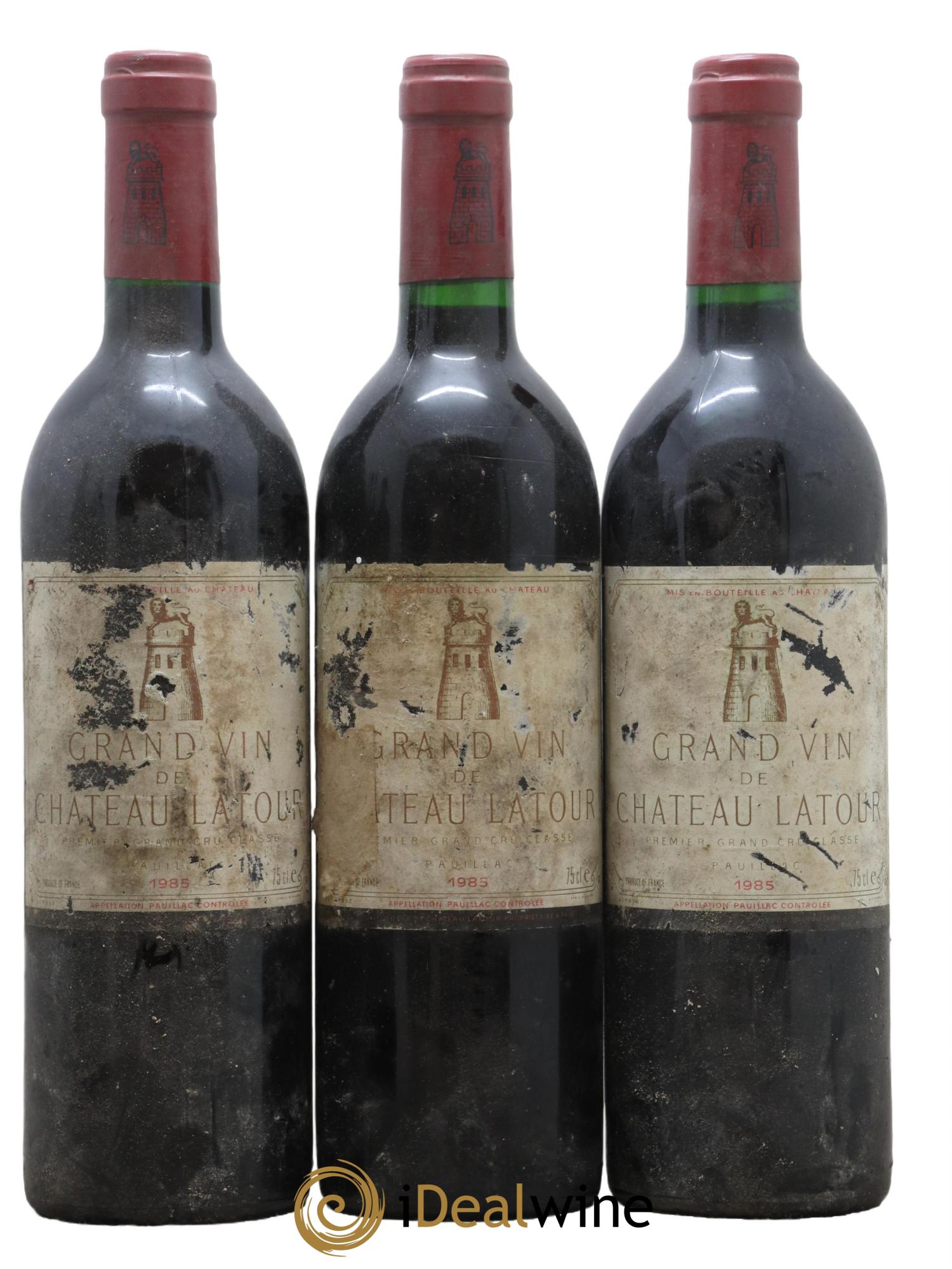 Château Latour 1er Grand Cru Classé 1985 - Lot de 3 bouteilles - 0