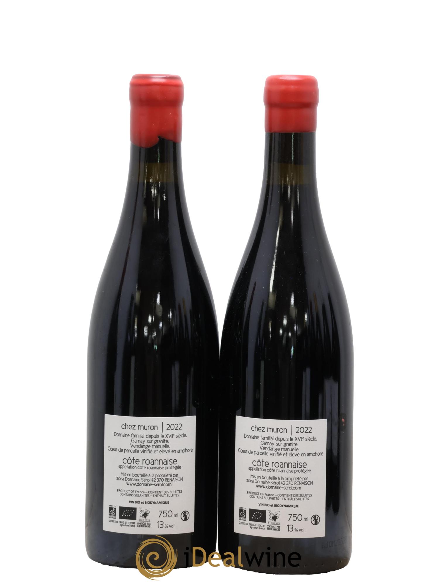 Côte Roannaise Chez Muron Domaine Sérol 2022 - Lot de 2 bouteilles - 1