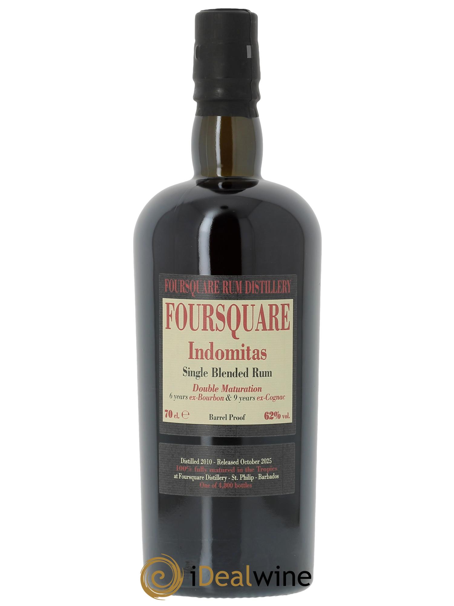Rhum Foursquare Indomitas 62°  - Lot de 1 bouteille - 1