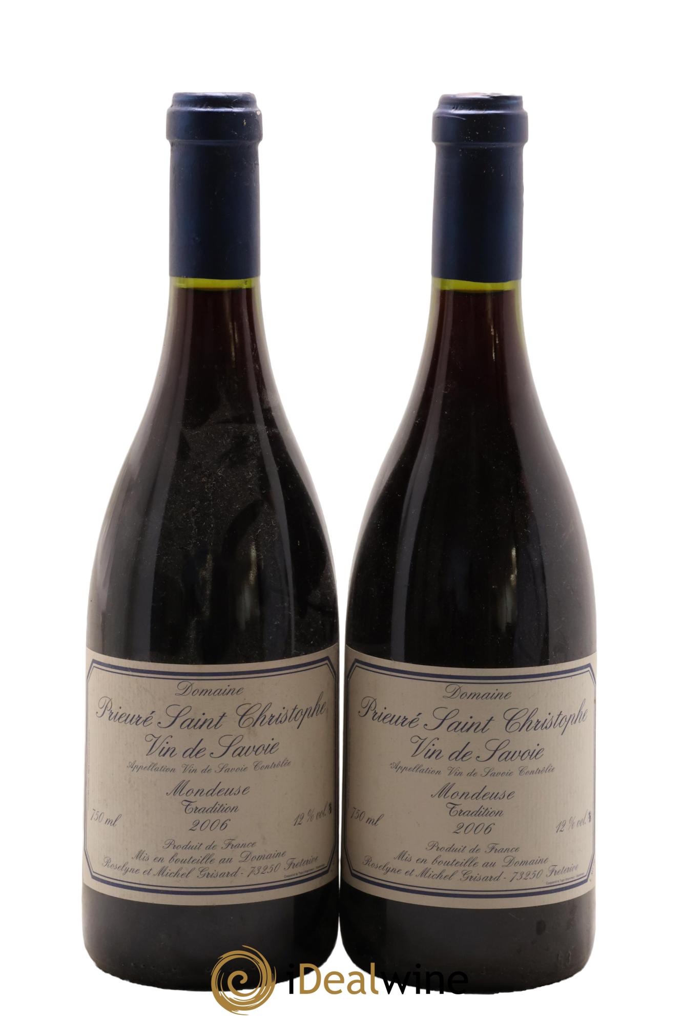 Vin de Savoie Mondeuse Tradition Prieuré Saint Christophe (Domaine) 2006 - Lot of 2 bottles - 0
