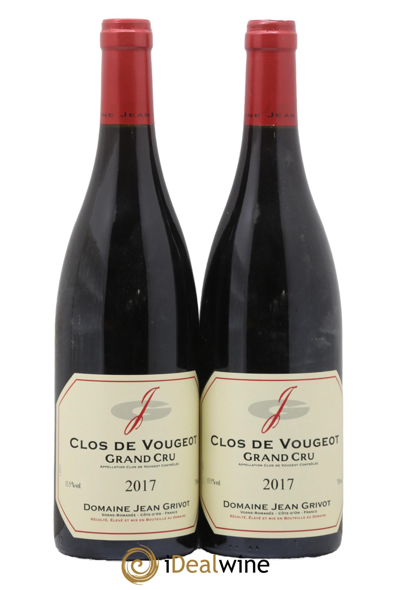 Clos de Vougeot Grand Cru Jean Grivot 2017 - Lotto di 2 bottiglie - 0