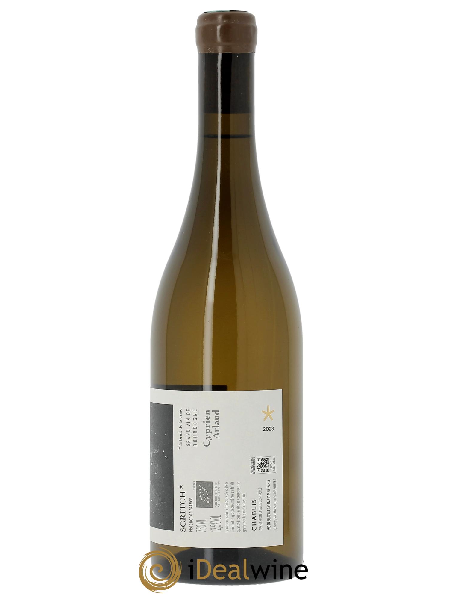 Chablis Scritch Cyprien Arlaud  2023 - Lotto di 1 bottiglia - 1