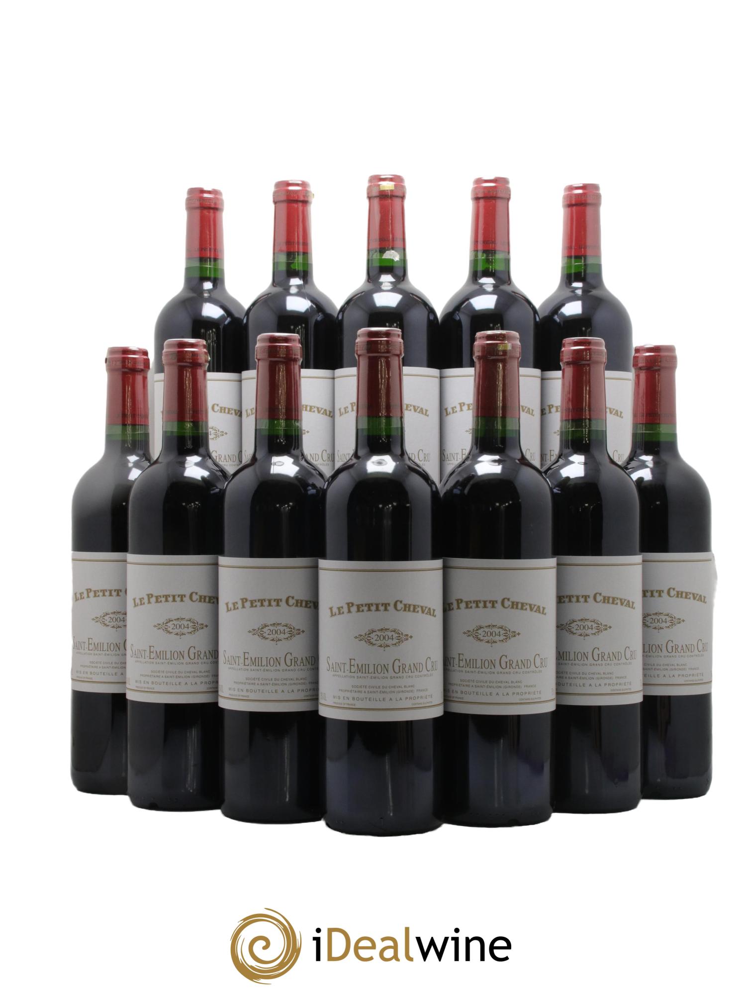 Le Petit Cheval Second Vin 2004 - Lot of 12 bottles - 0