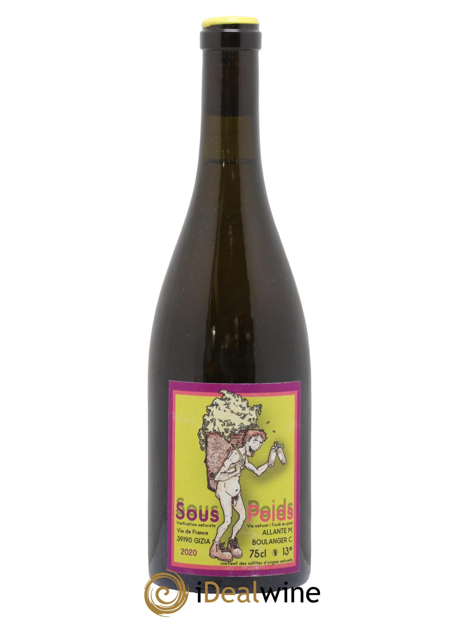 Vin de France Sous Poids Allante Boulanger 2020 - Lot de 1 bouteille - 0