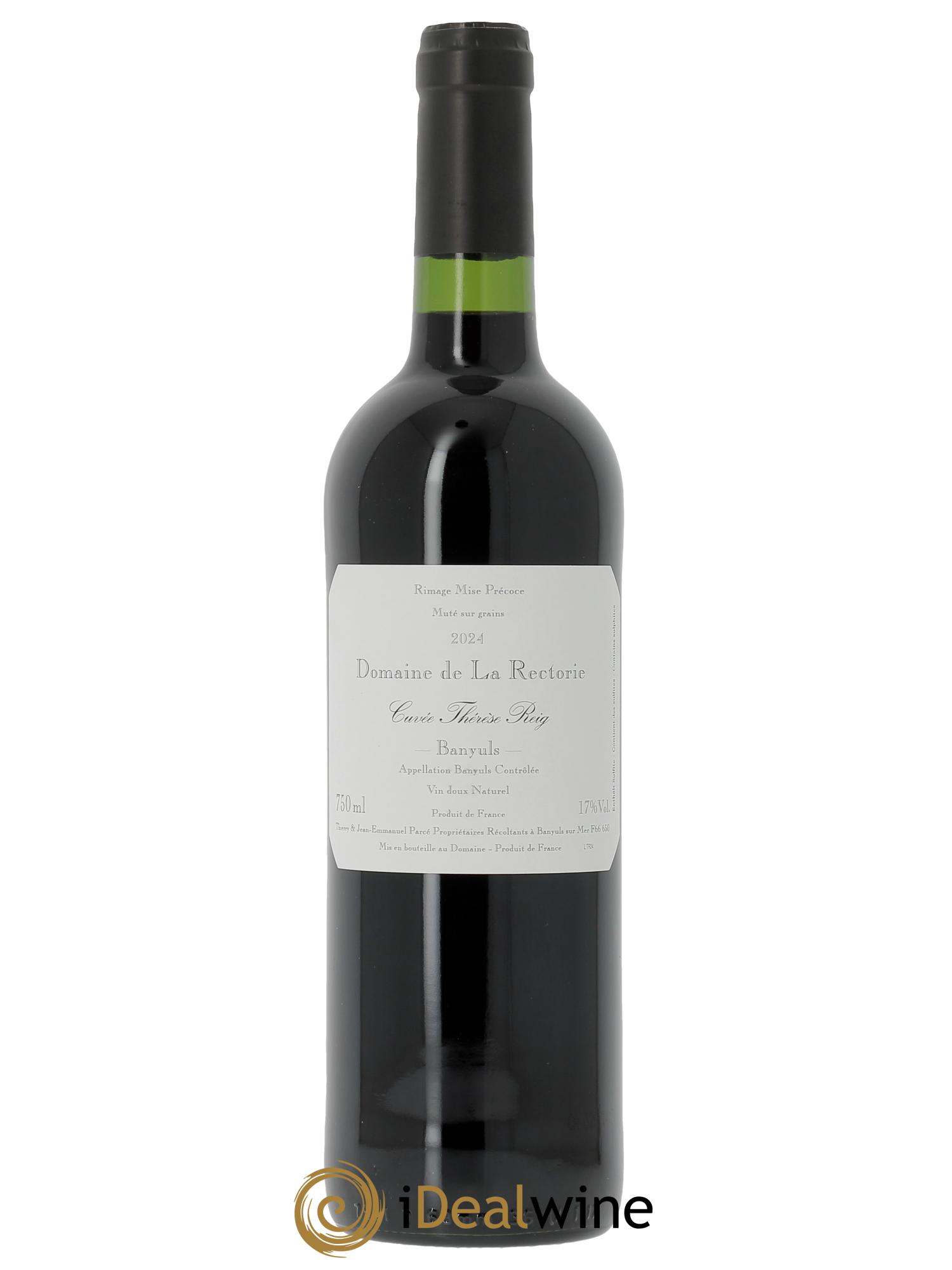 Banyuls La Rectorie (Domaine de) Thérèse Reig Thierry et Jean Emmanuel Parcé 2024 - Lot de 1 bouteille - 0