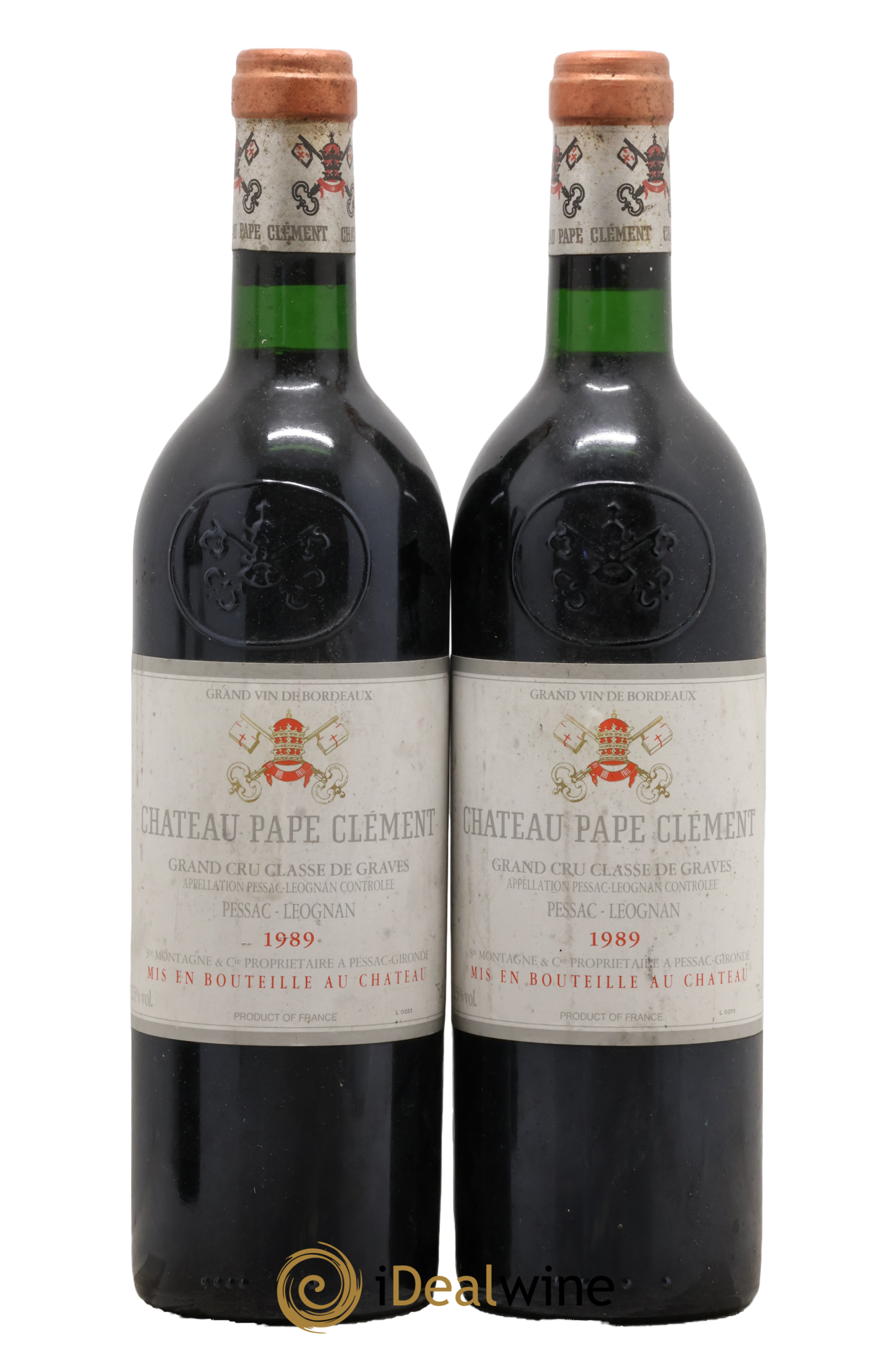 Château Pape Clément Cru Classé de Graves 1989 - Lot of 2 bottles - 0