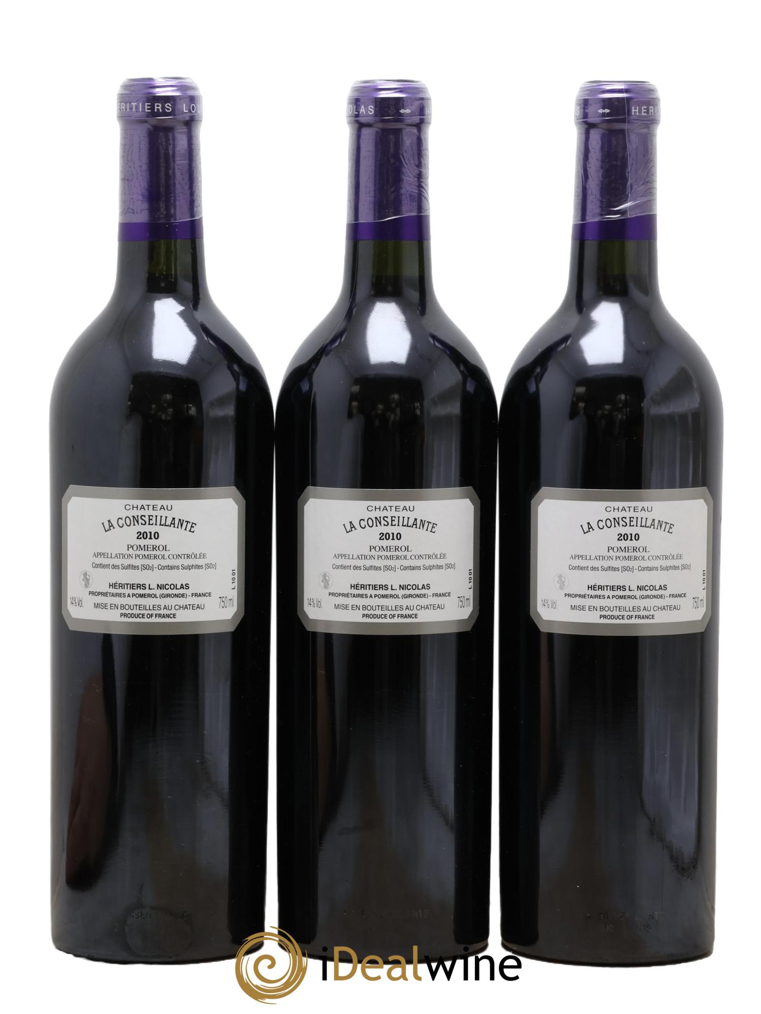 Château la Conseillante 2010 - Lot of 3 bottles - 1