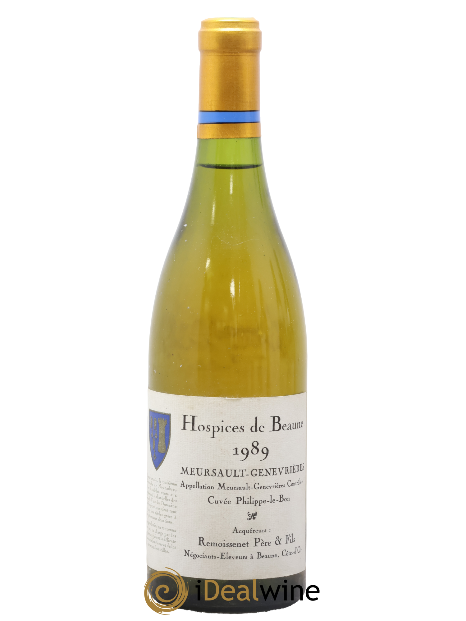 Meursault 1er Cru Genevrieres Cuvée Philippe Le Bon Hospices de Beaune Remoissenet 1989 - Lot de 1 bouteille - 0