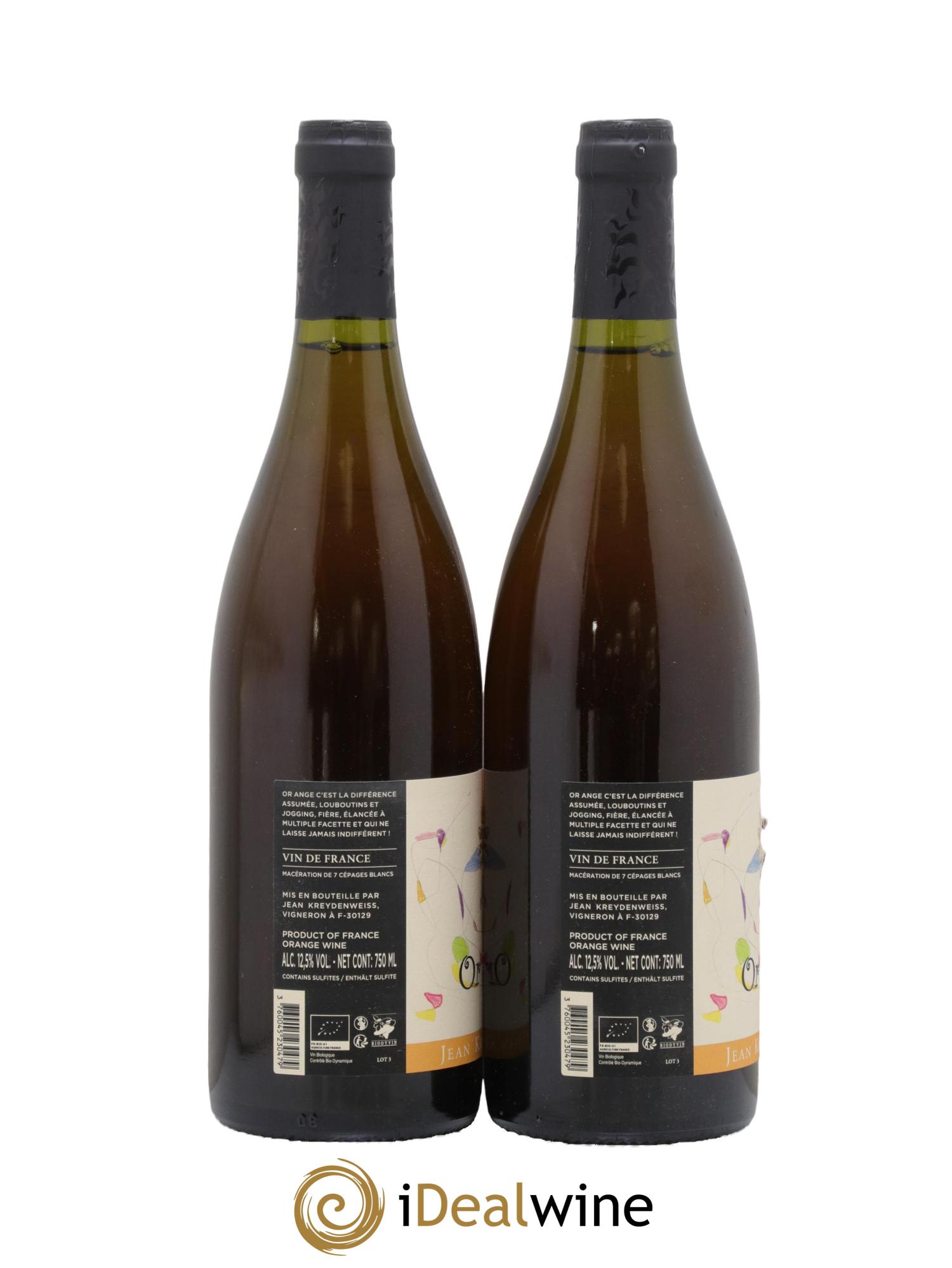 Vin de France Or Ange blanc de macération Mark Kreydenweiss 2022 - Lot de 2 bouteilles - 1