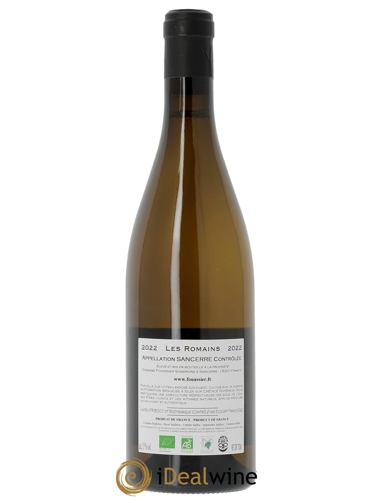 Sancerre Les Romains Fouassier (Domaine)  2022 - Lot of 1 bottle - 1