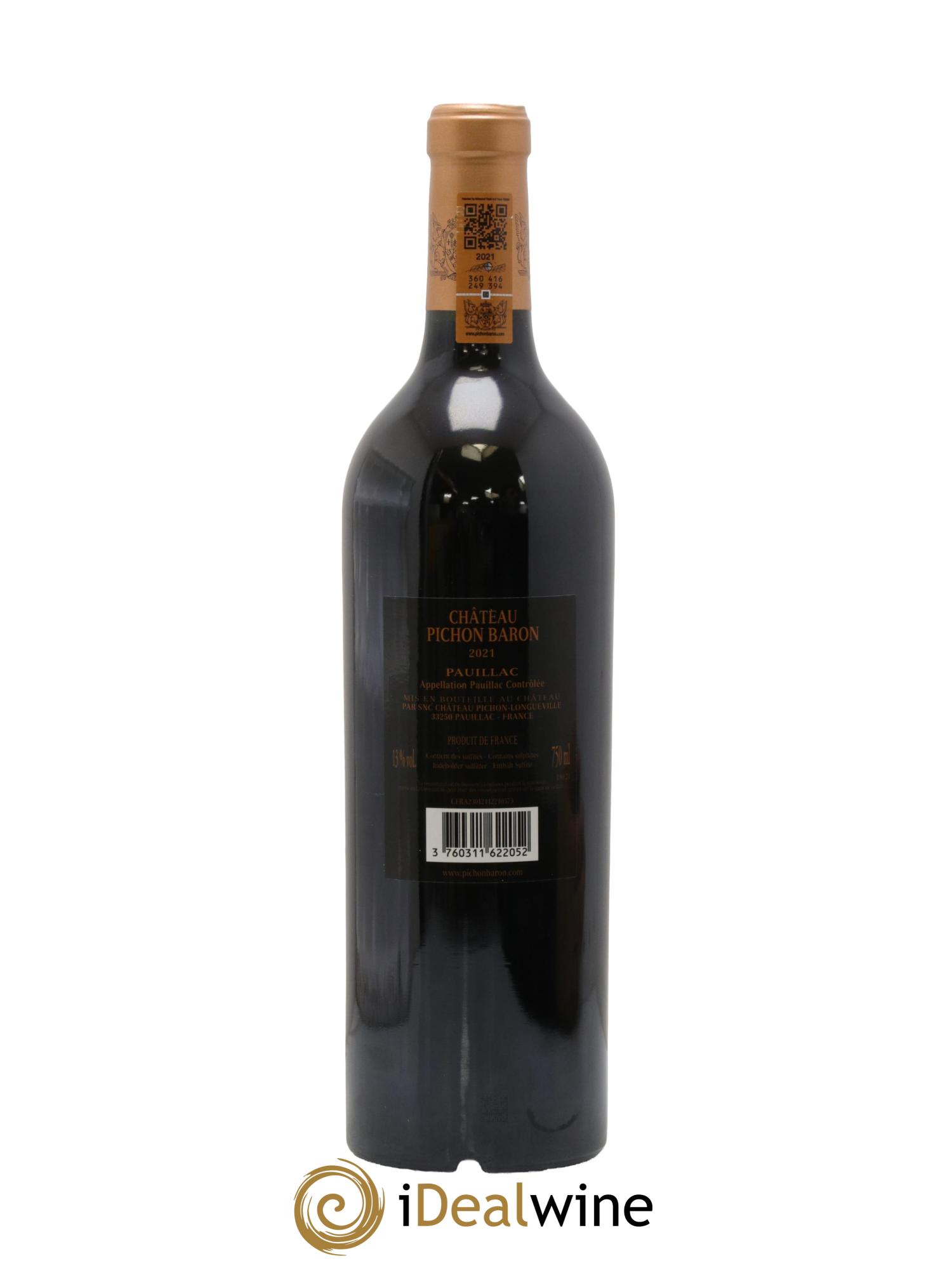 Pichon Longueville Baron 2ème Grand Cru Classé 2021 - Lot of 1 bottle - 2