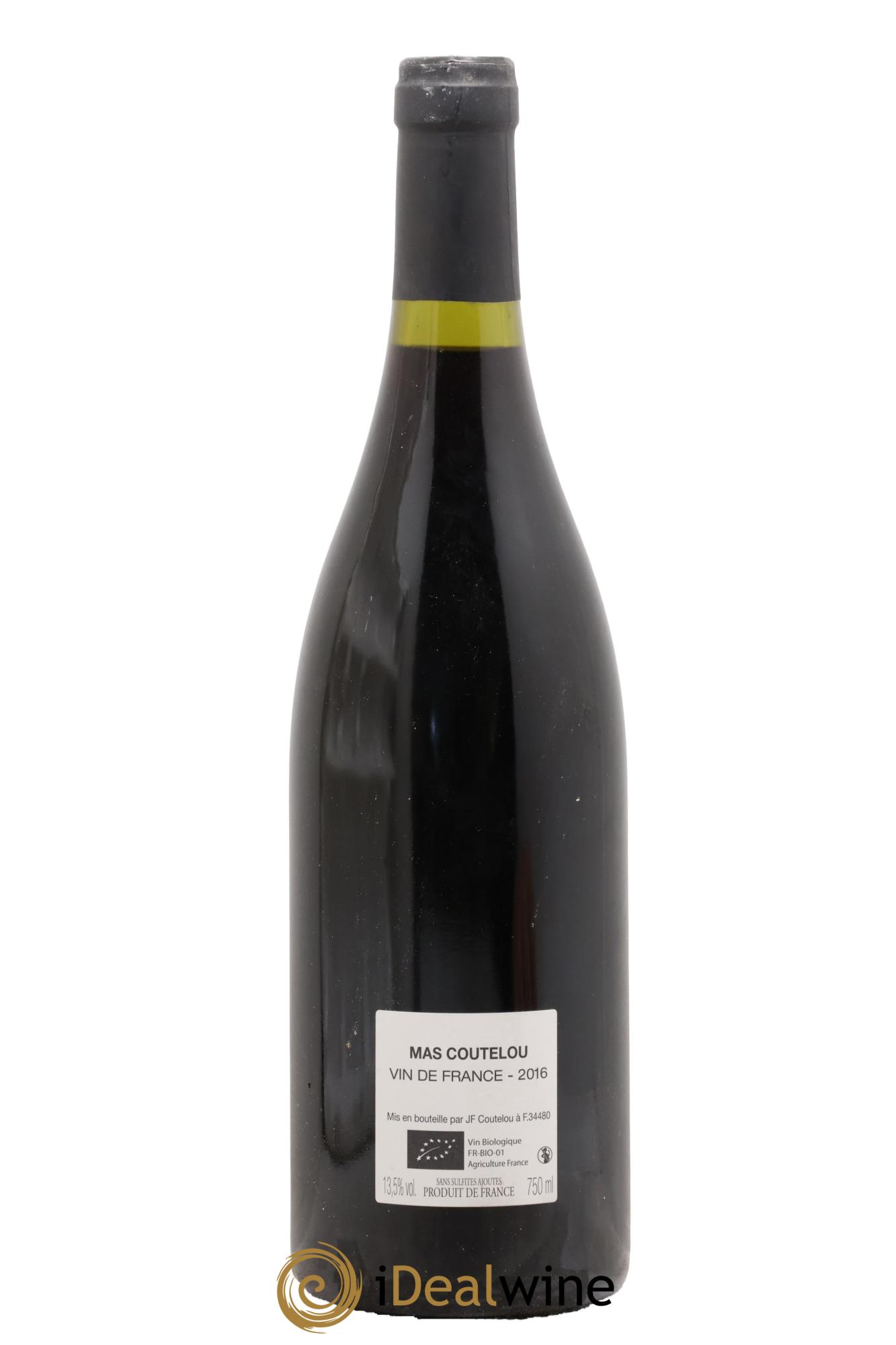 Vin de France Mourvedre Mas Coutelou 2016 - Lot de 1 bouteille - 1