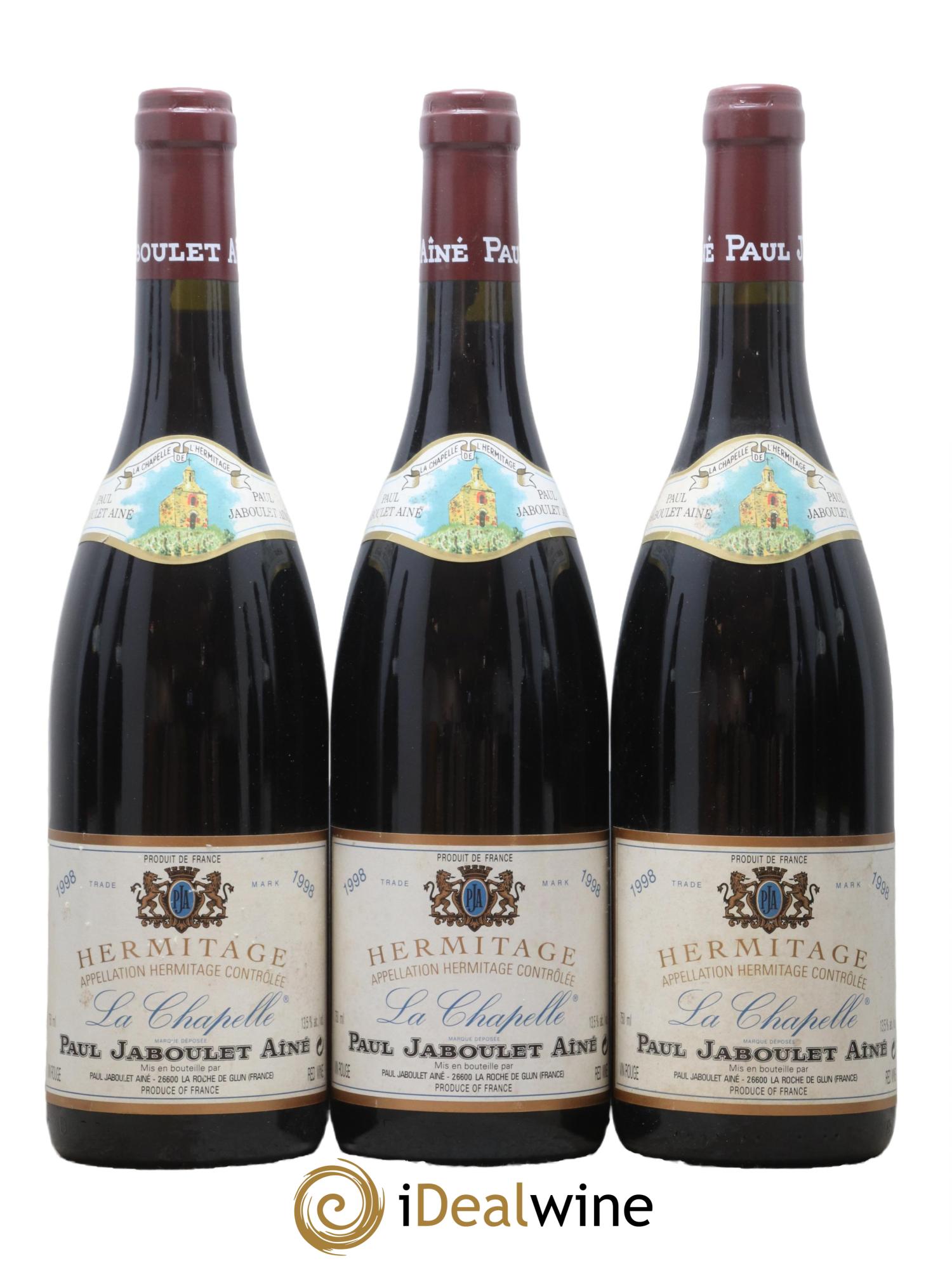 Hermitage La Chapelle Paul Jaboulet Ainé  1998 - Posten von 12 Flaschen - 2