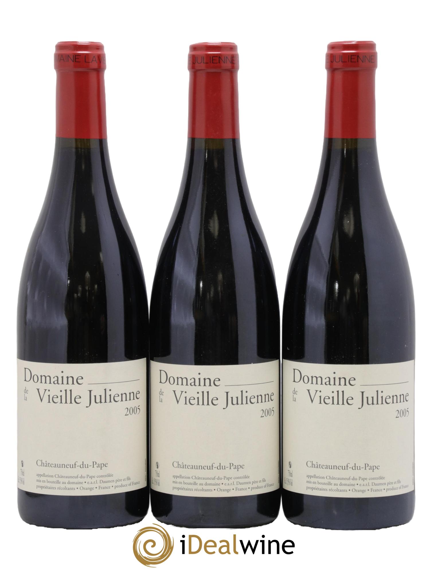 Châteauneuf-du-Pape Vieille Julienne (Domaine de la) Jean-Paul Daumen 2005 - Lot de 3 bouteilles - 0