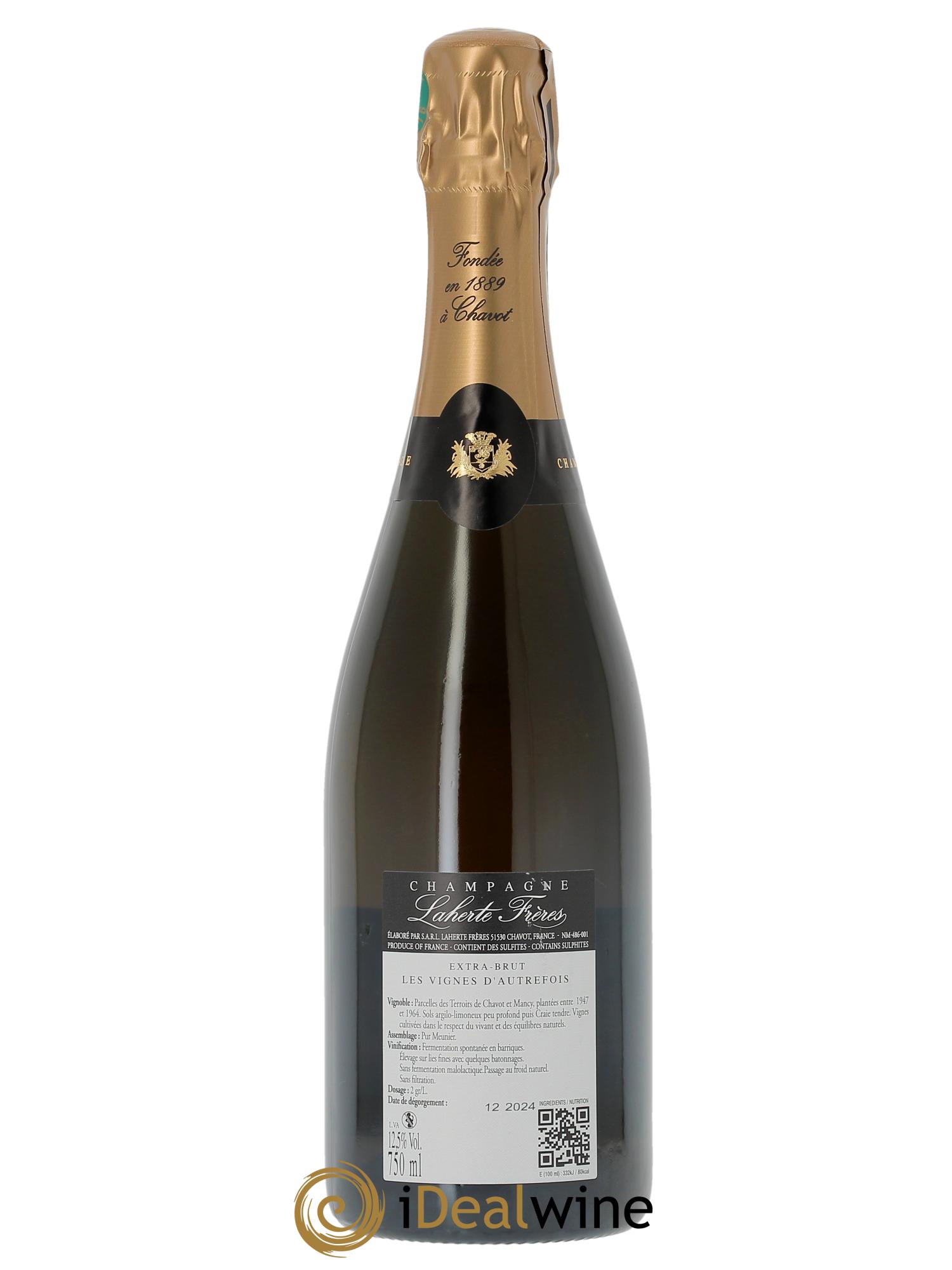 Les Vignes d'Autrefois Extra-Brut Laherte Frères  2021 - Lot de 1 bouteille - 1