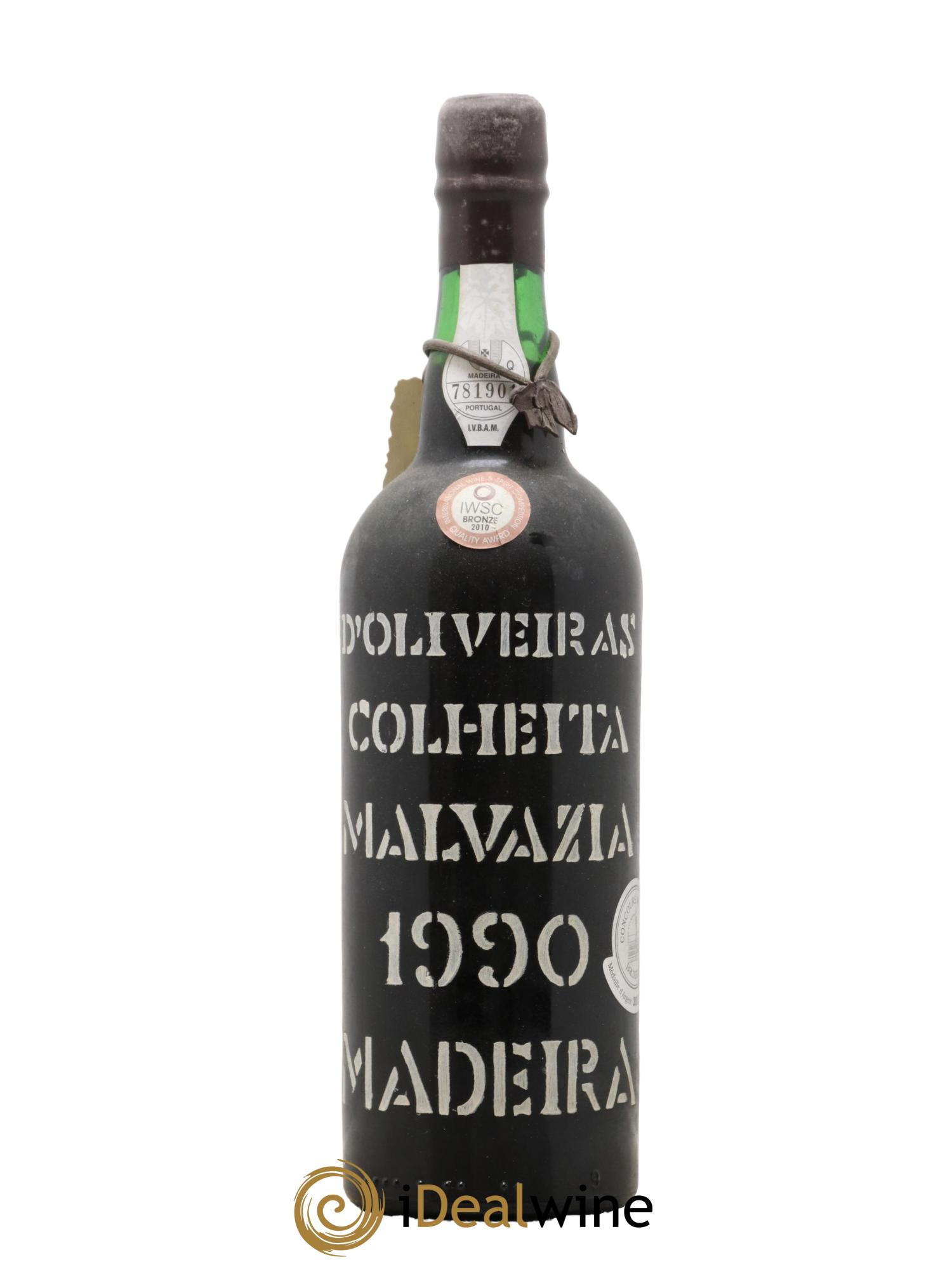 Madère D'Oliveiras Colheita Malvazia 1990 - Lot de 1 bouteille - 0