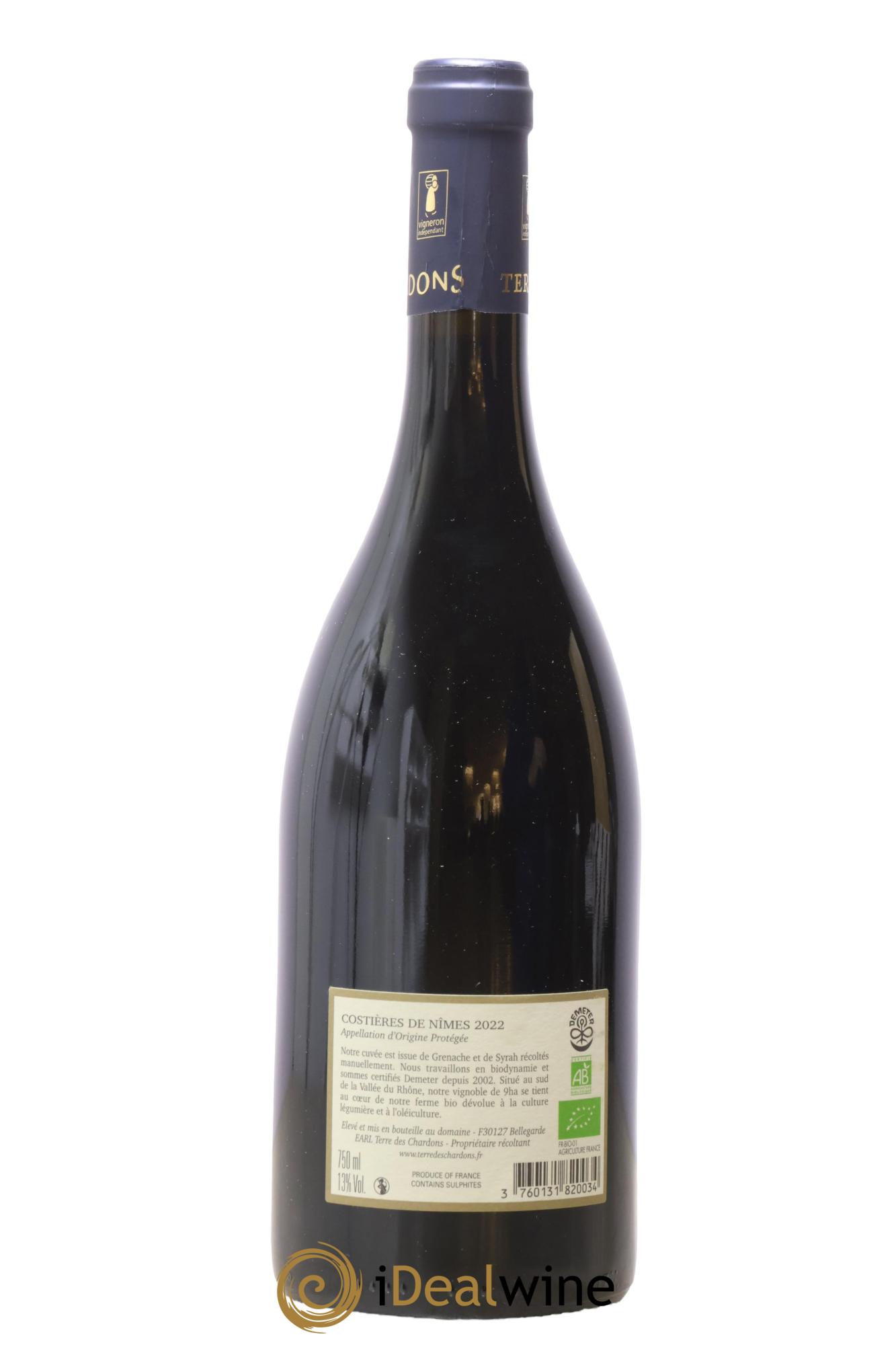 Costières de Nîmes Bien Luné Domaine Terre des Chardons 2022 - Lot of 1 bottle - 1