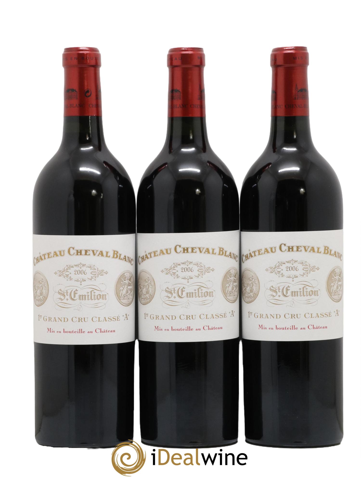 Château Cheval Blanc 1er Grand Cru Classé A 2006 - Lot de 3 bouteilles - 0
