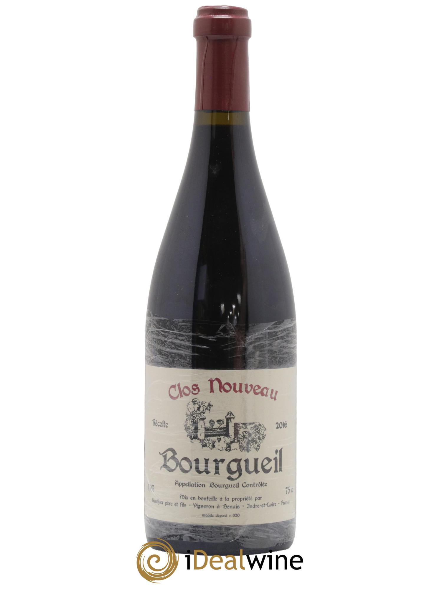 Bourgueil Clos Nouveau Domaine du Bel Air 2016 - Lot de 1 bouteille - 0