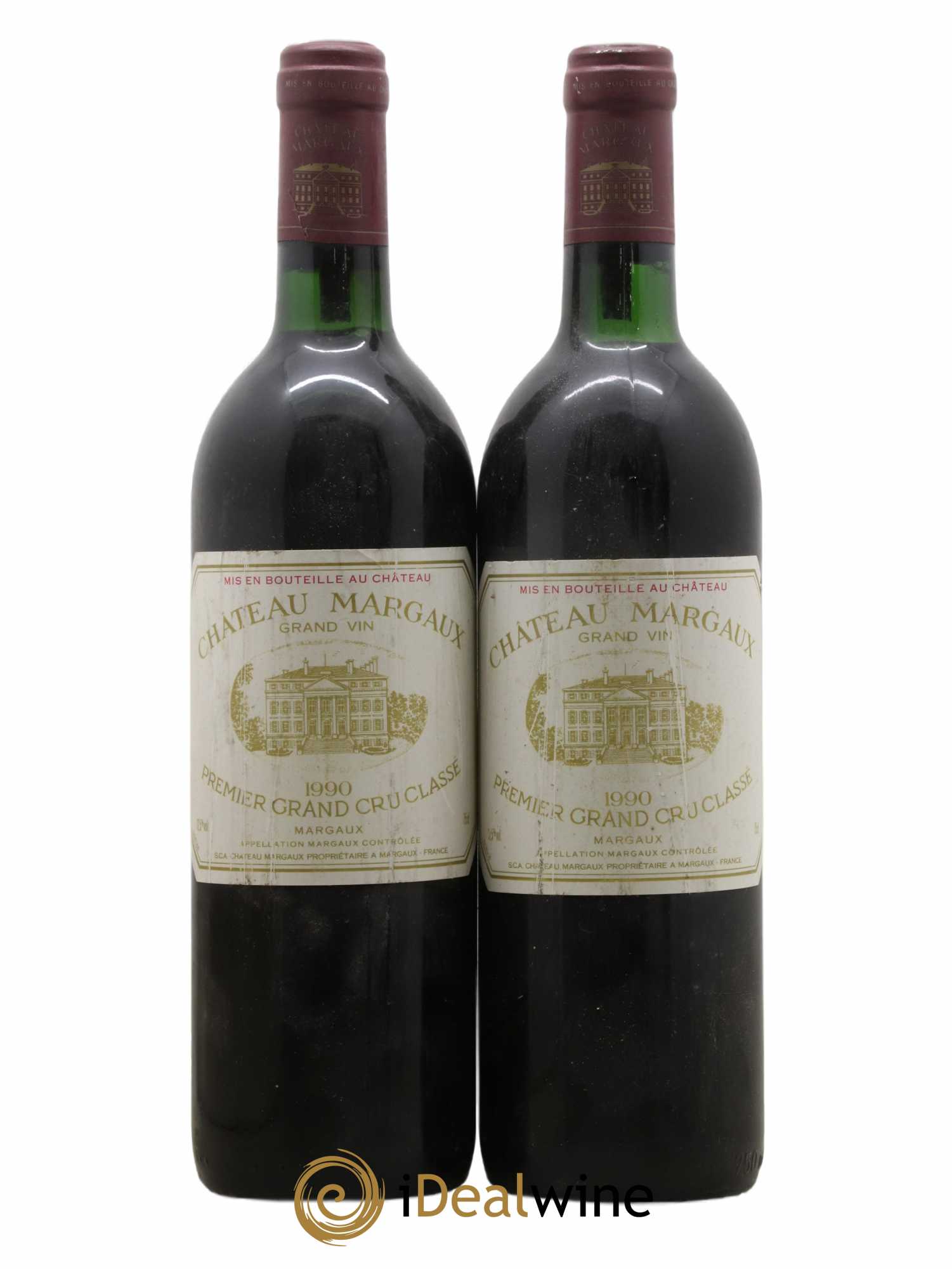 Château Margaux 1er Grand Cru Classé 1990 - Lot de 2 bouteilles - 0
