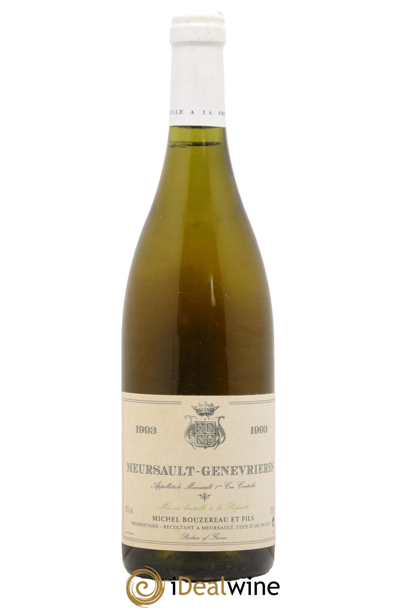 Meursault 1er Cru Les Genevrières Michel Bouzereau et Fils (Domaine) 1993 - Lot de 1 bouteille - 0