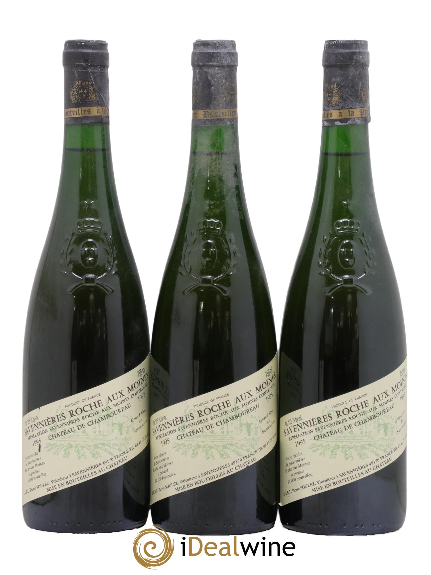 Savennières Roche aux Moines Château de Chamboureau 1995 - Posten von 3 Flaschen - 0