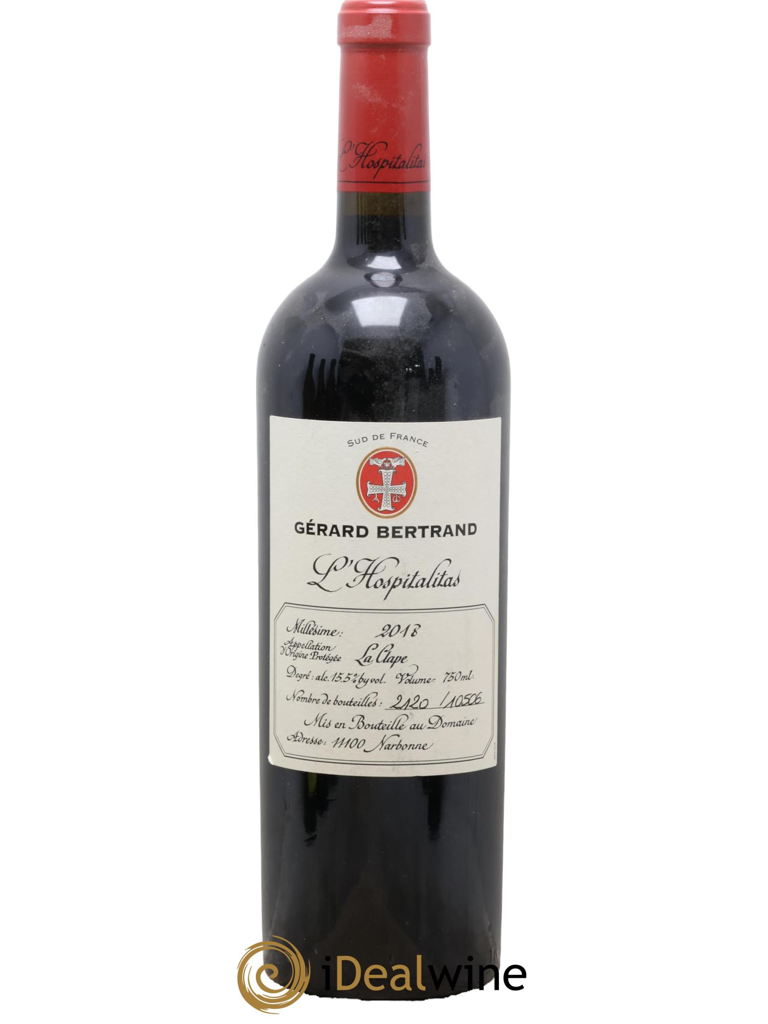 Coteaux du Languedoc La Clape L'Hospitalitas Gérard Bertrand 2018 - Lot de 1 bouteille - 0