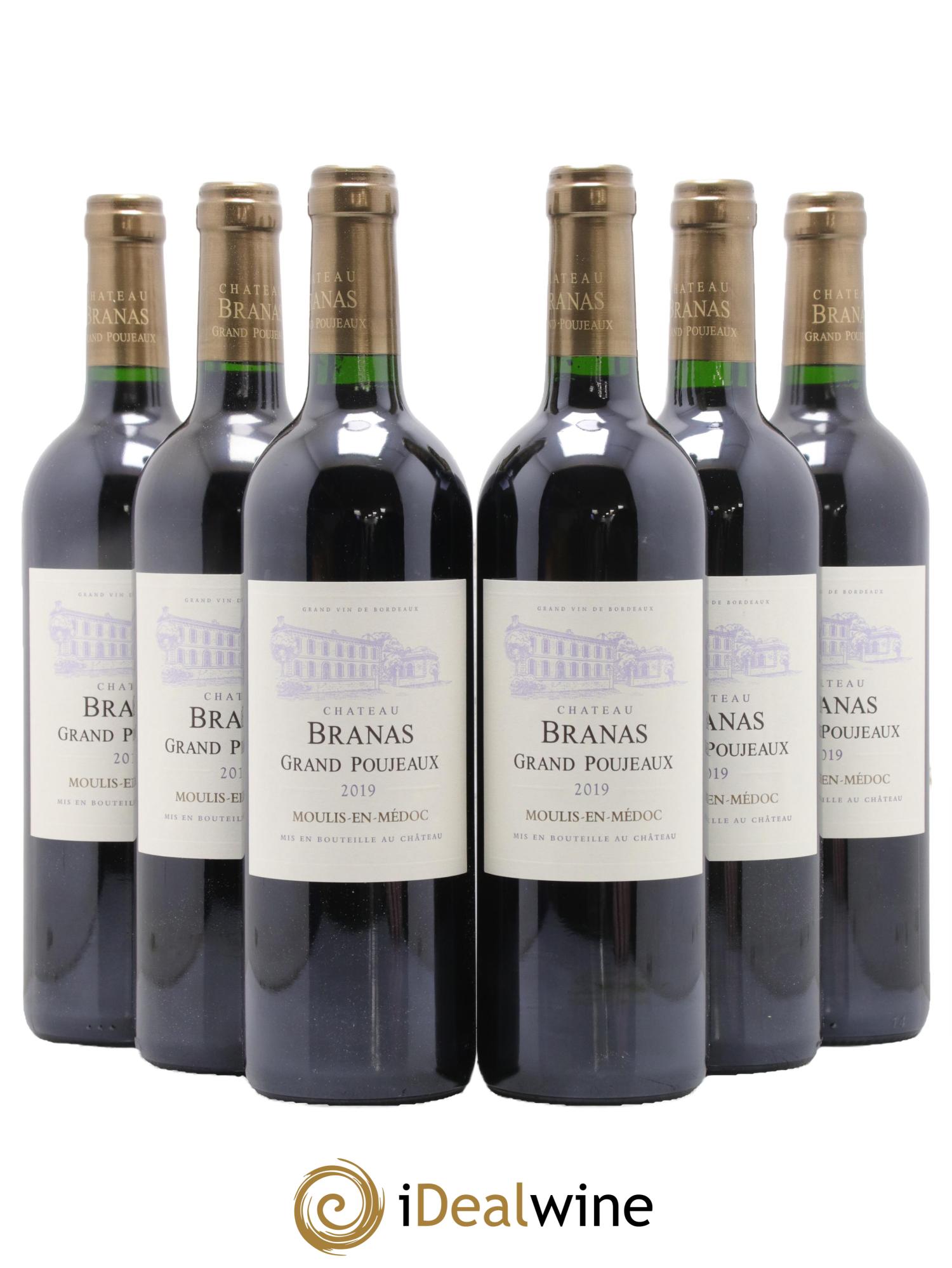 Château Branas Grand Poujeaux Cru Bourgeois 2019 - Lot de 6 bouteilles - 0